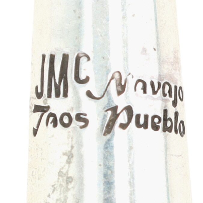 James McCabe Navajo Sterling Kingman Turquoise Mercury Dime Bead Necklace