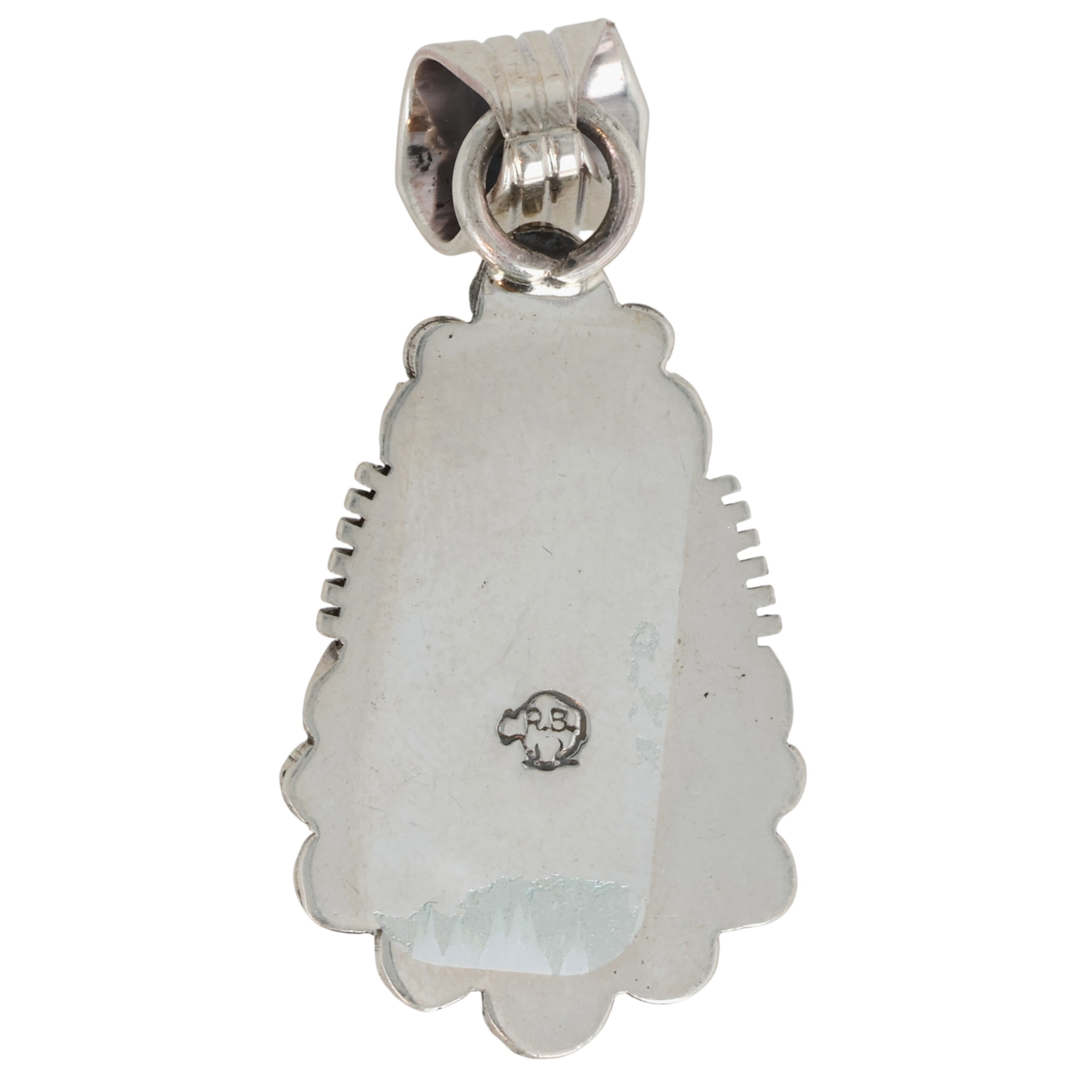 Marita Benally Navajo Sterling Sonoran Gold Turquoise Pendant