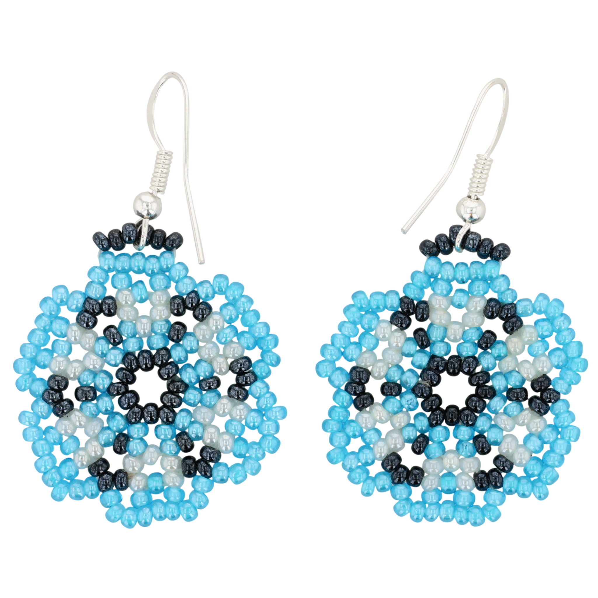 Sharon Bennett Navajo Sterling Bead Earrings