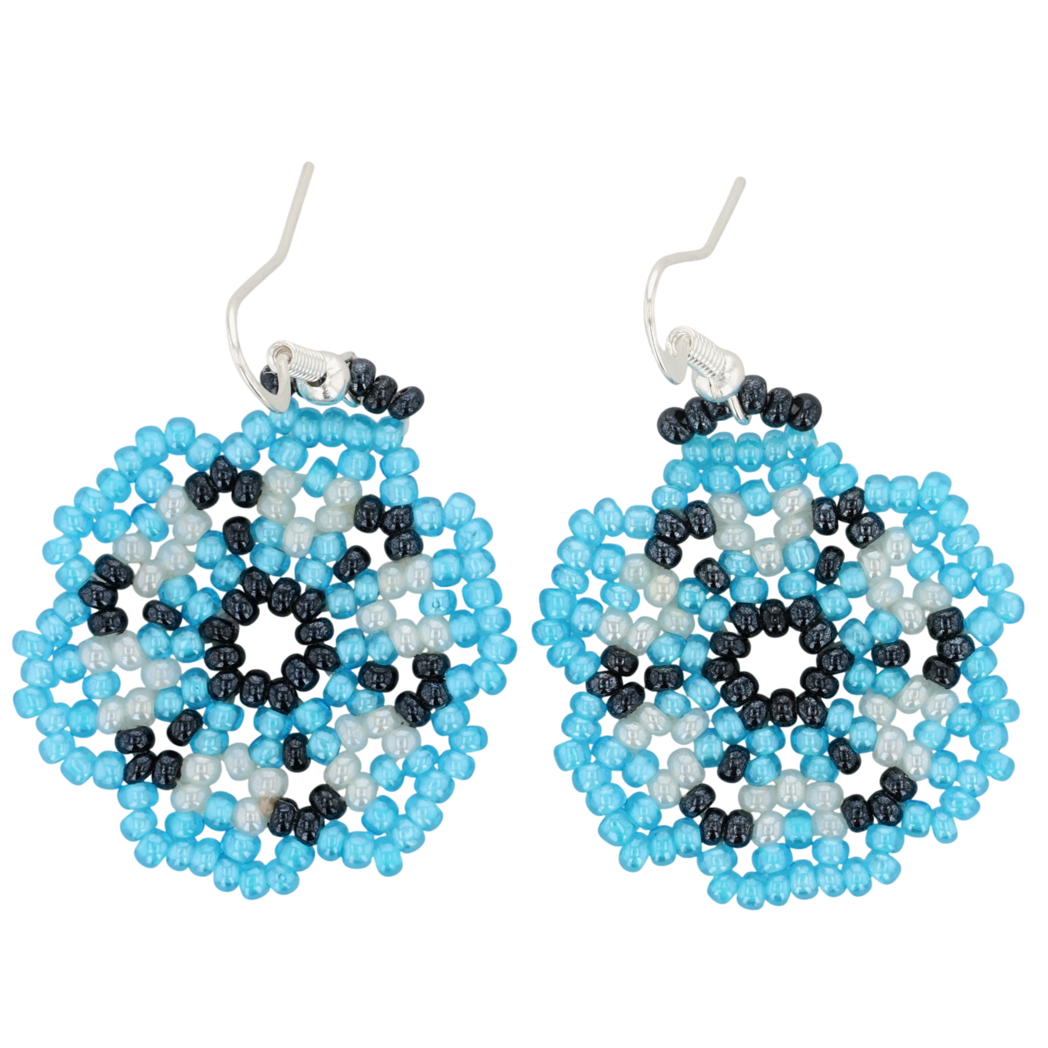 Sharon Bennett Navajo Sterling Bead Earrings