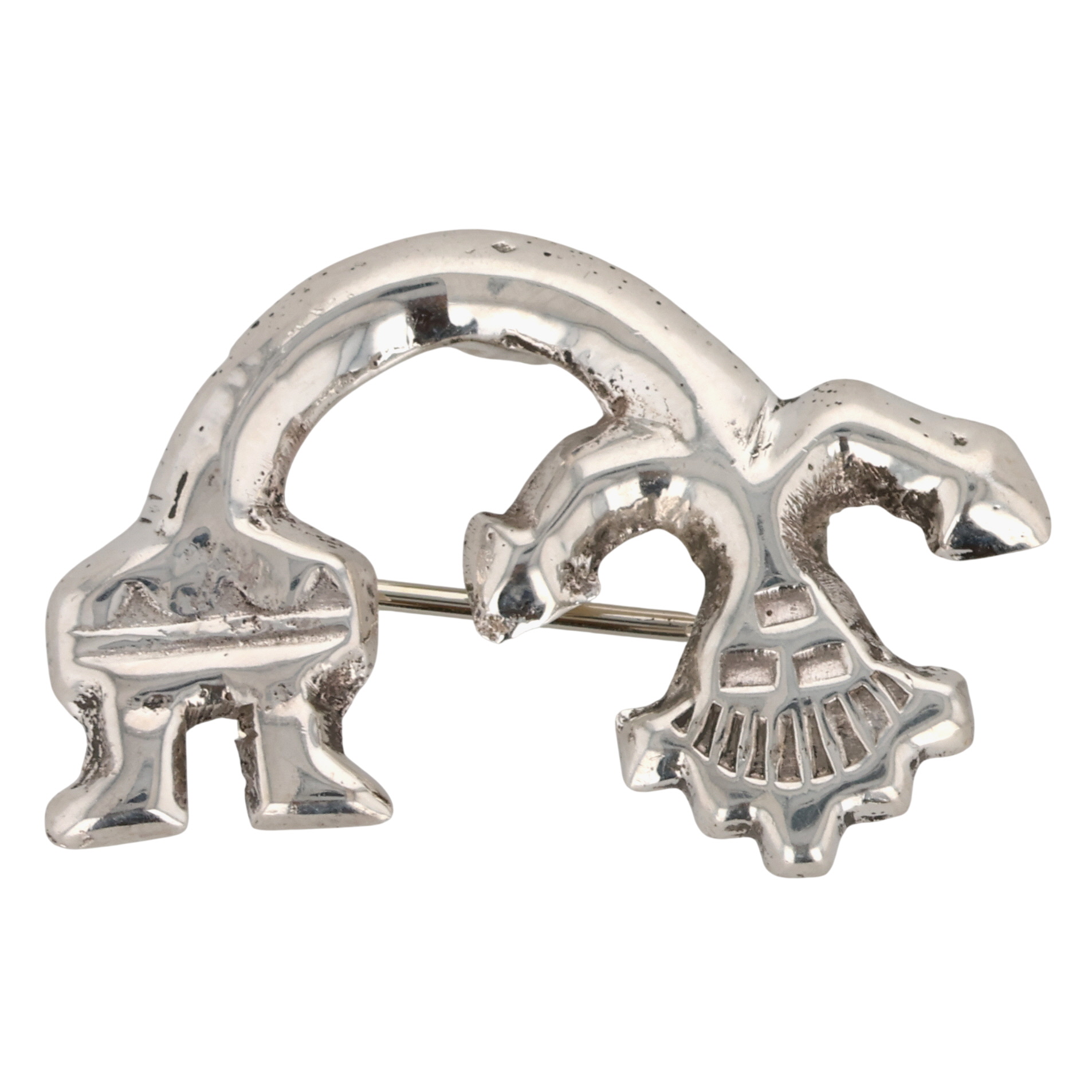 Native Sterling Rainbow Man Brooch