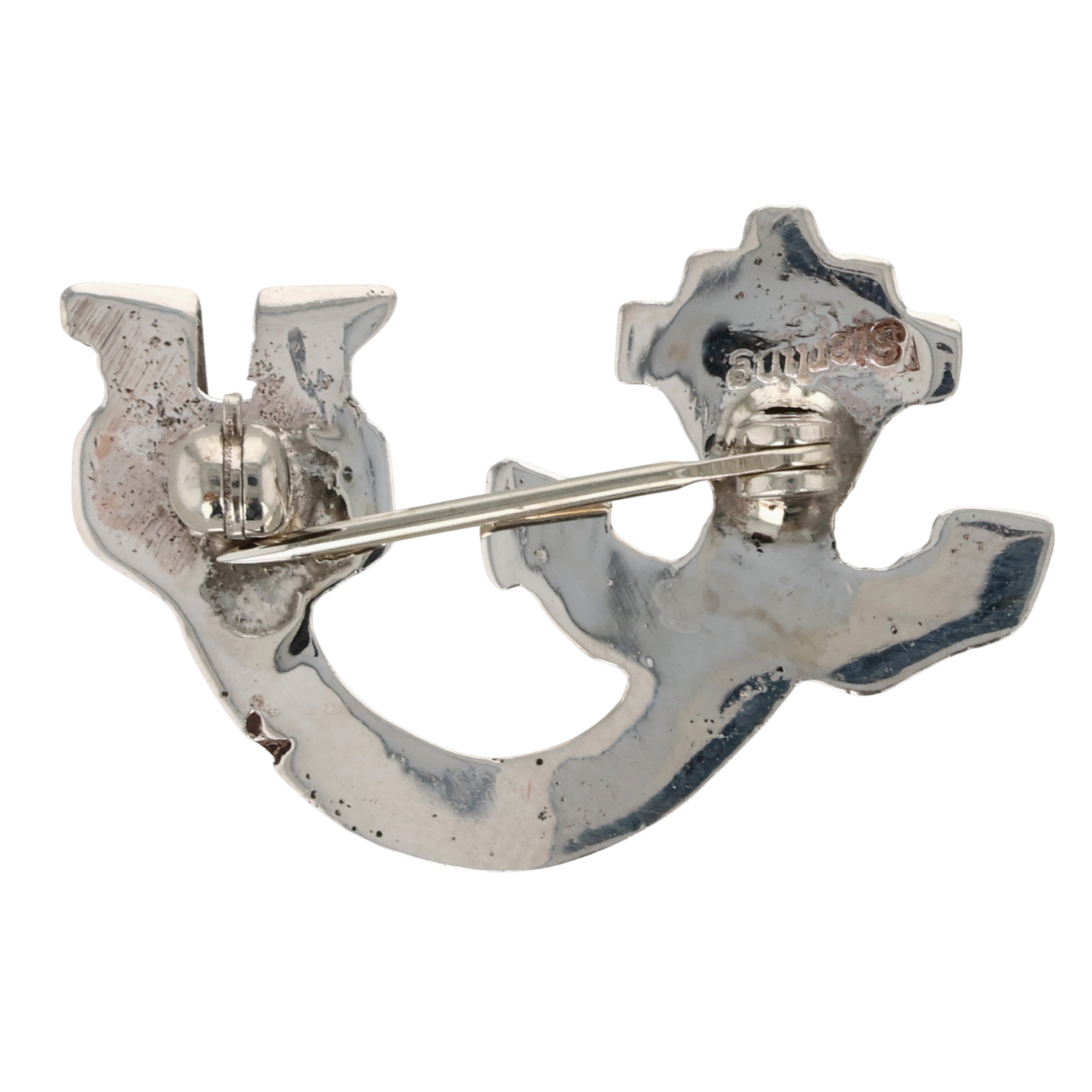 Native Sterling Rainbow Man Brooch