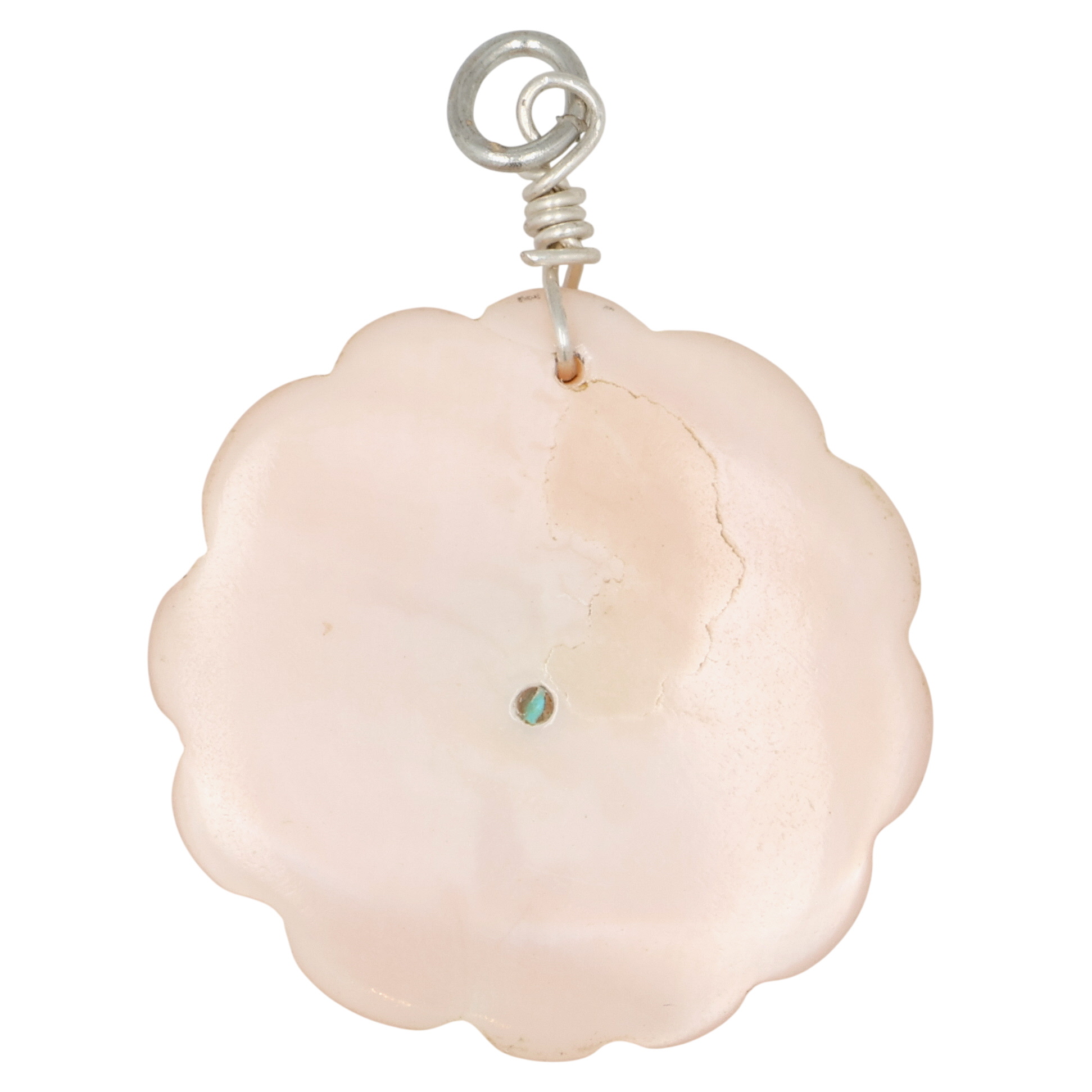 Award Winning Artist Stacey Turpen Navajo Sterling Multi-Stone Flower Pendant