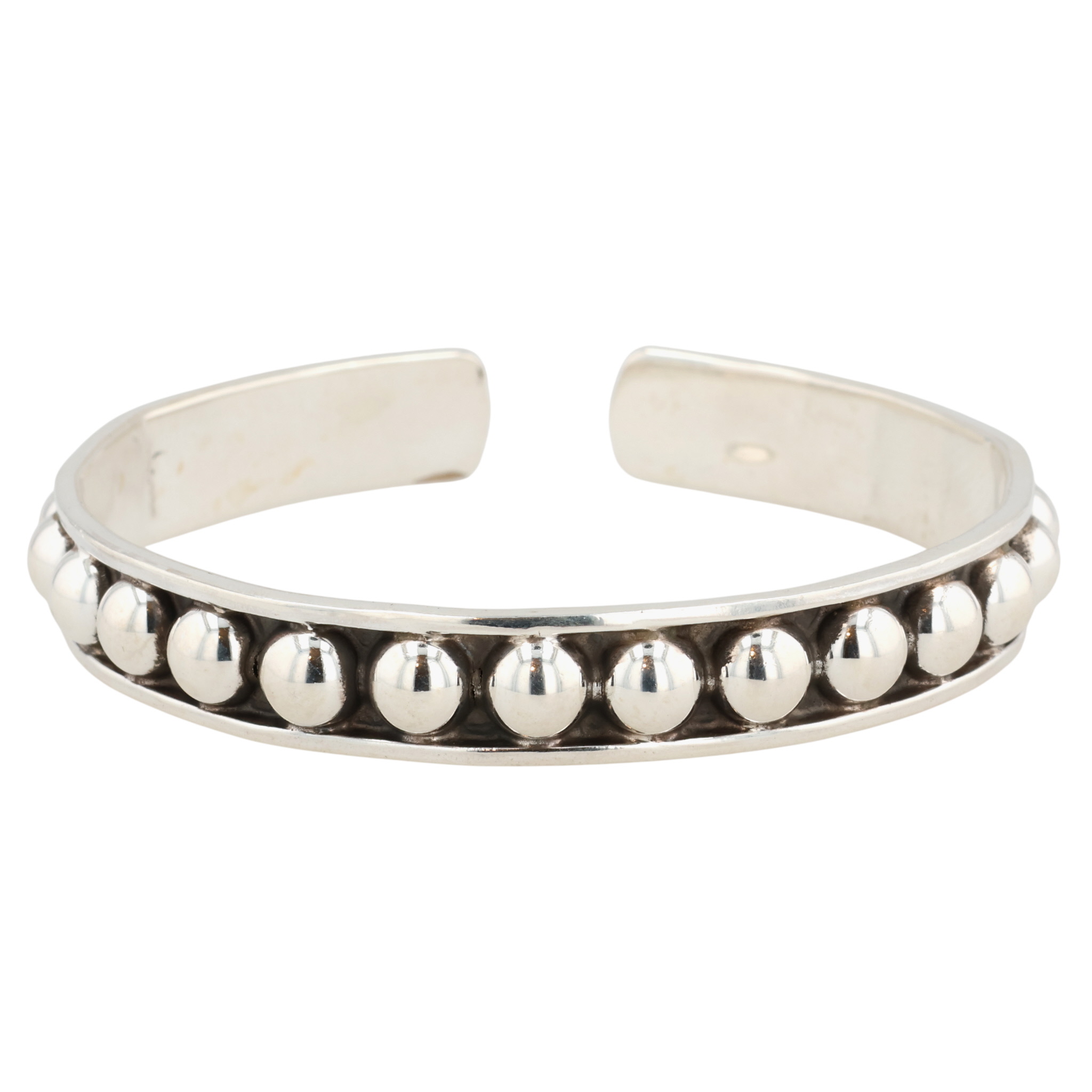 Vintage Signed Taxco Mexico Sterling Cuff Bracelet