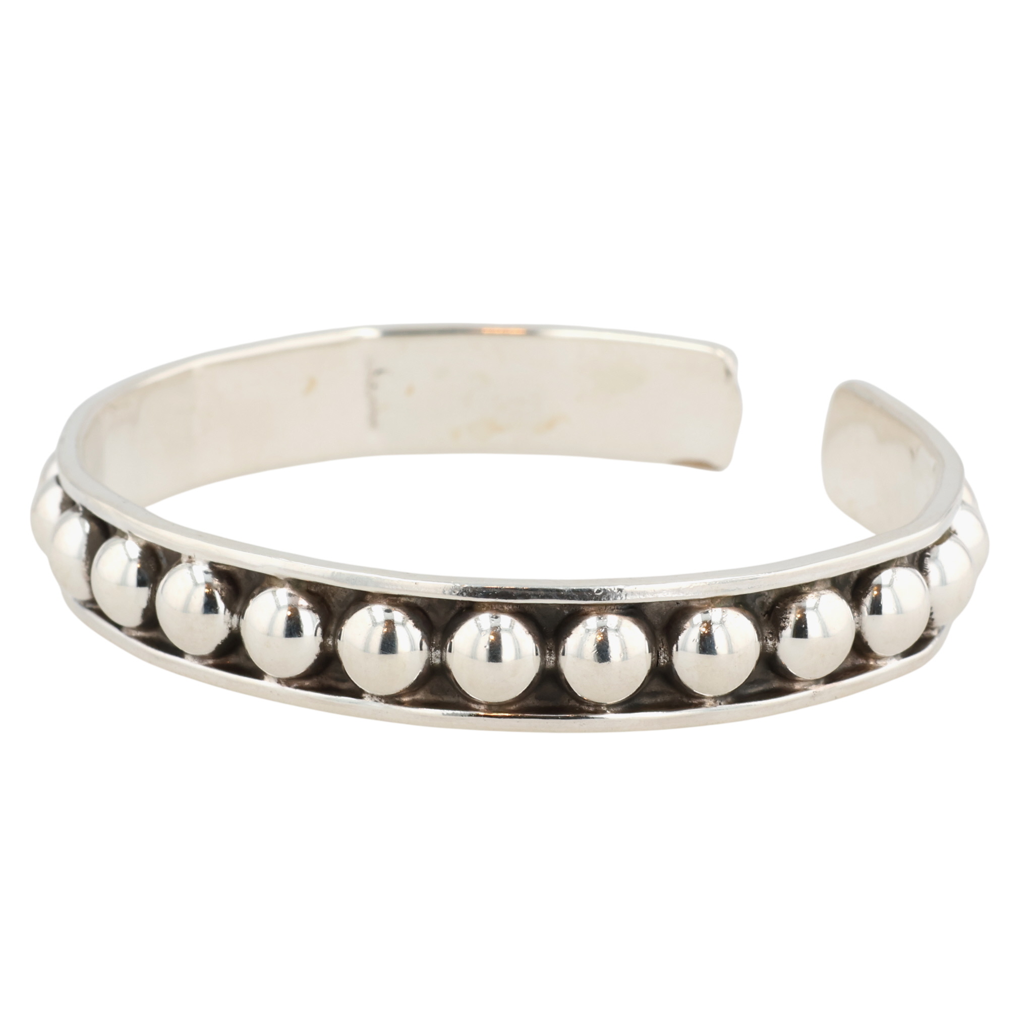 Vintage Signed Taxco Mexico Sterling Cuff Bracelet