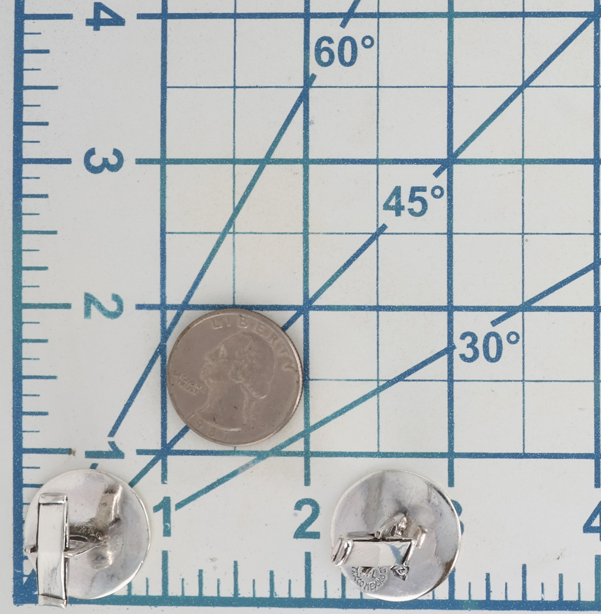 Signed Taxco Sterling Figural Cufflinks