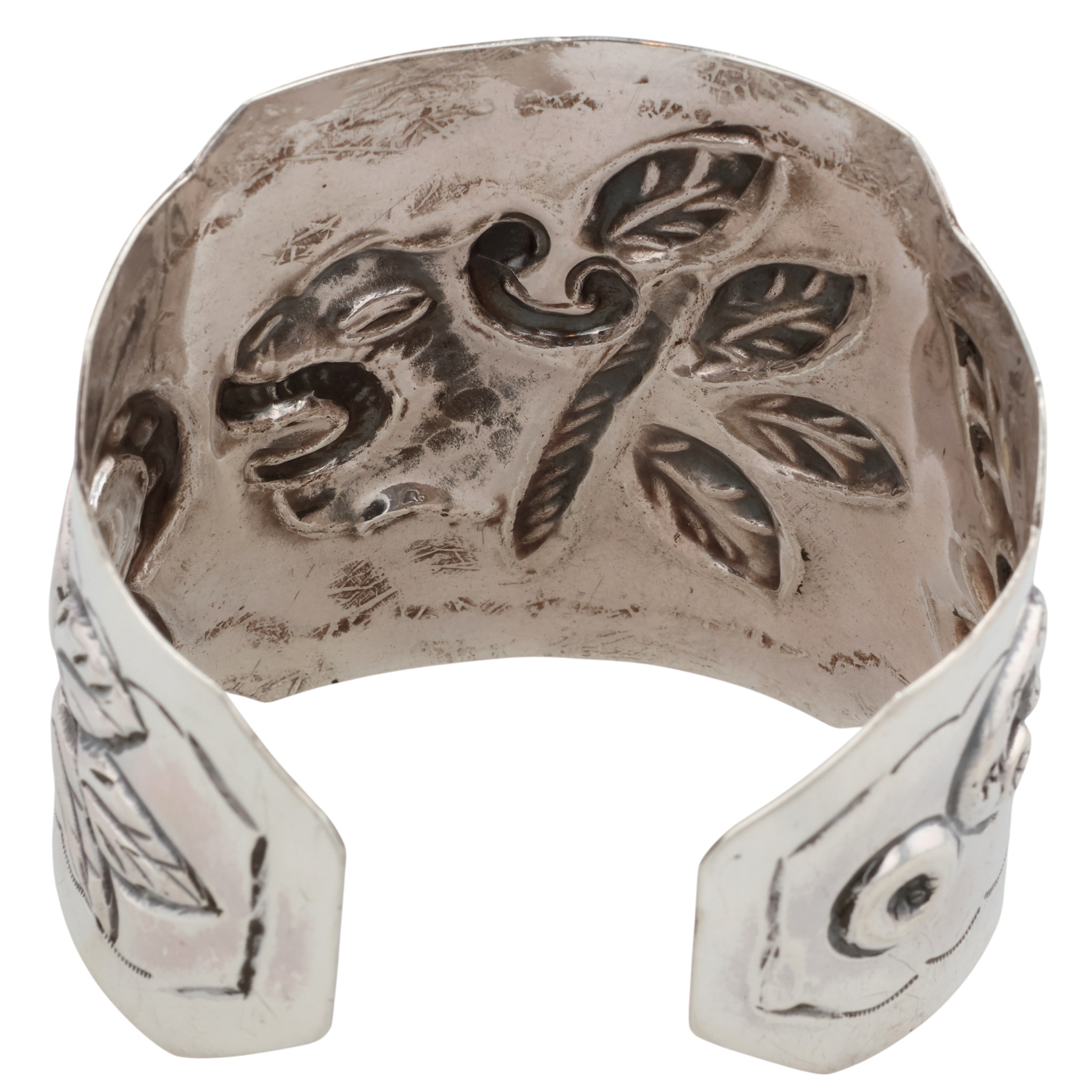 Mexico Sterling Repousse Cuff Bracelet