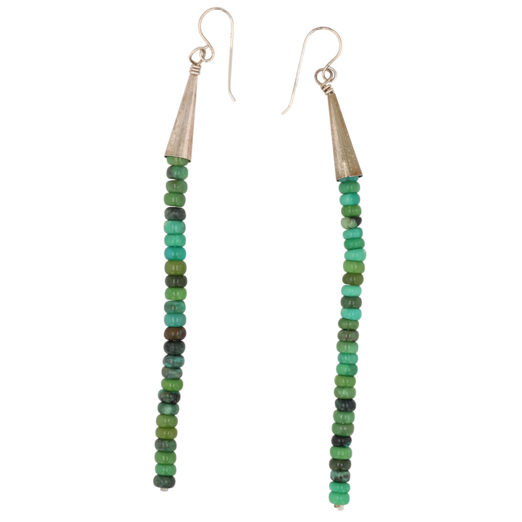 Corraine Smith Navajo Sterling Nevada Turquoise Earrings