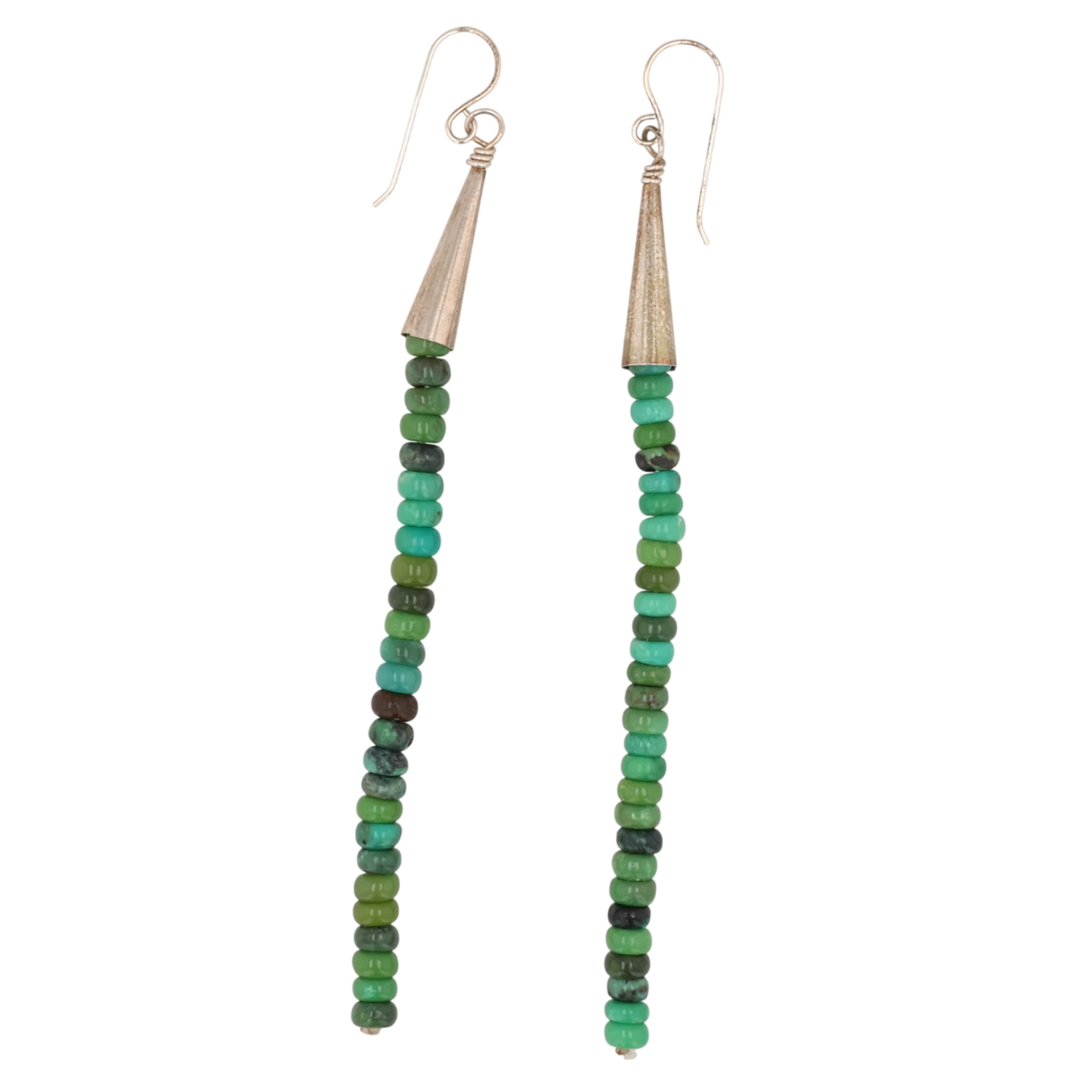 Corraine Smith Navajo Sterling Nevada Turquoise Earrings