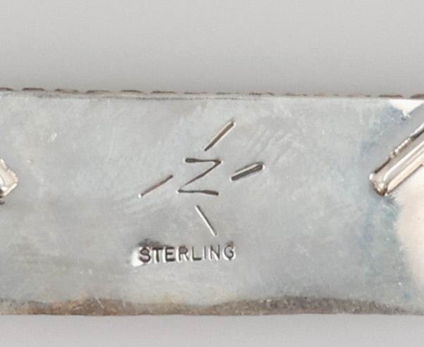 Kenny Lonjose Navajo Sterling Kingman Turquoise Bar Necklace