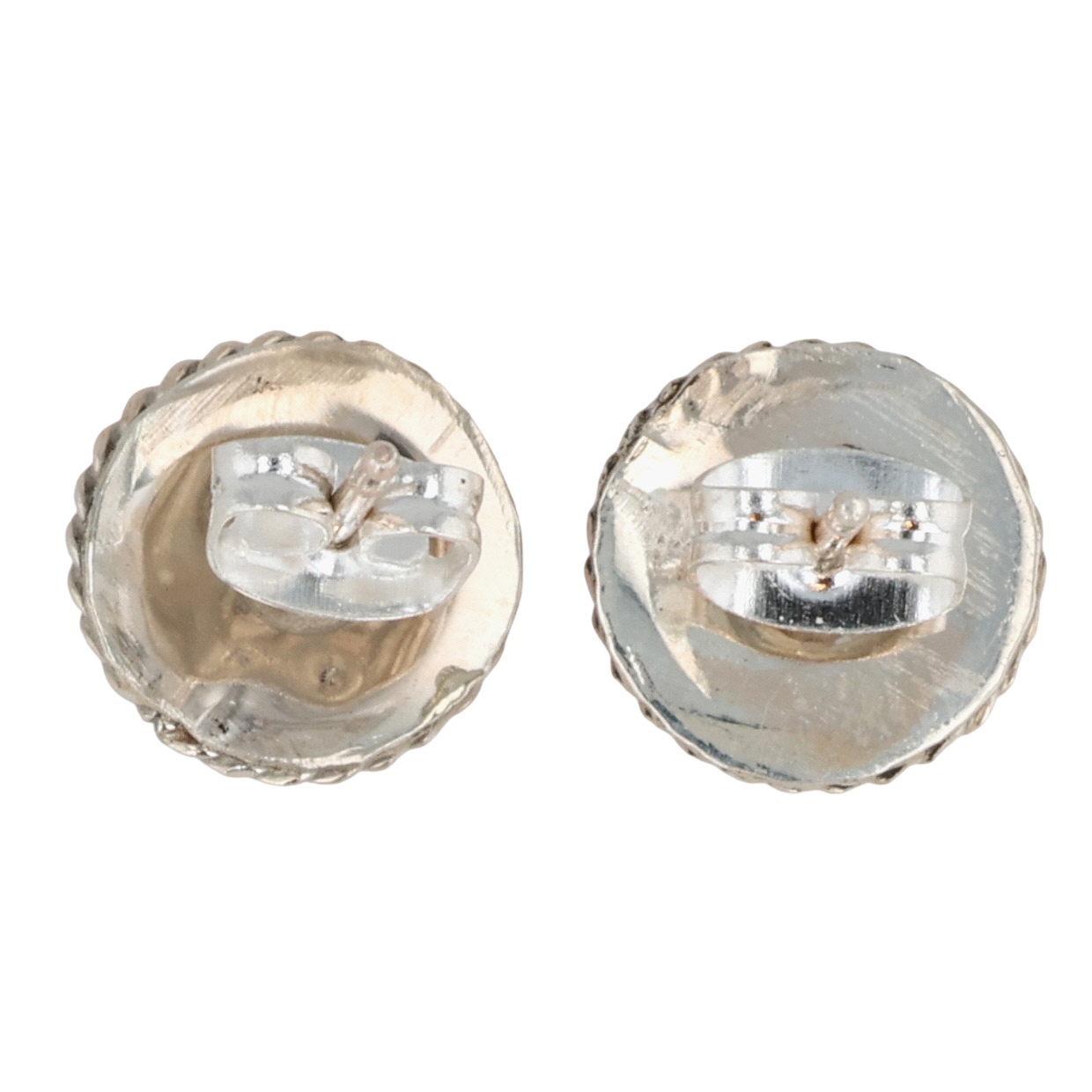 Esther White Navajo Sterling Opal Earrings
