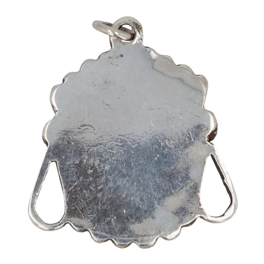 Vintage Zuni Sterling Multi-Stone Inlay Sunface Pendant