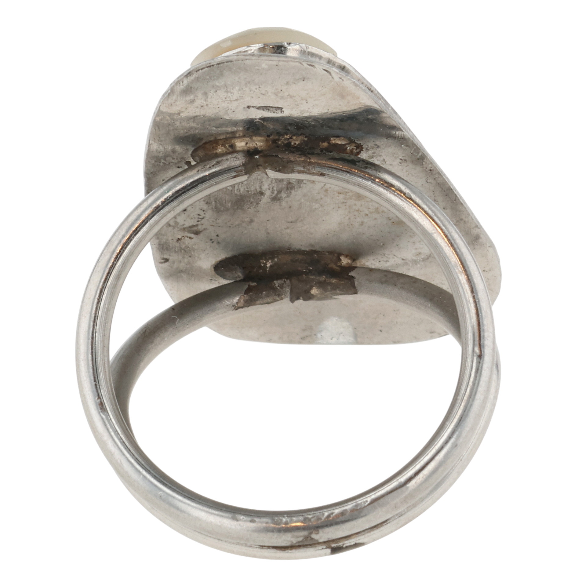 Navajo Sterling Multi-Stone Cobblestone Inlay Ring Sz 9.5