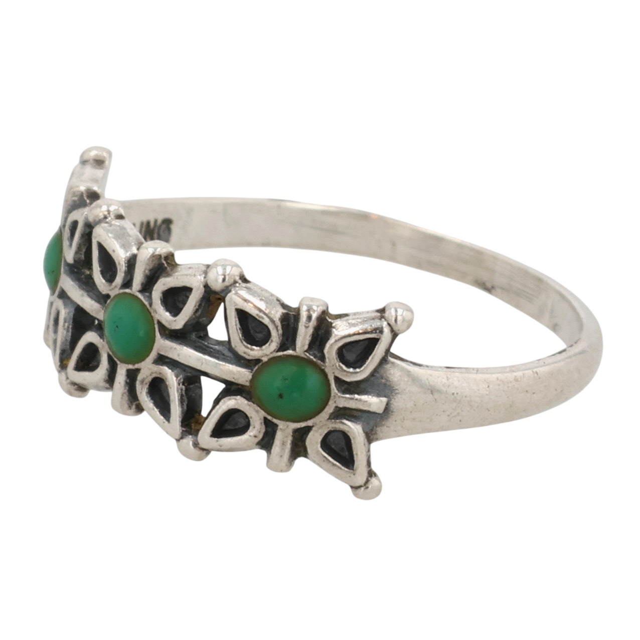 Bell Trading Post Sterling Turquoise Ring Sz 6.5