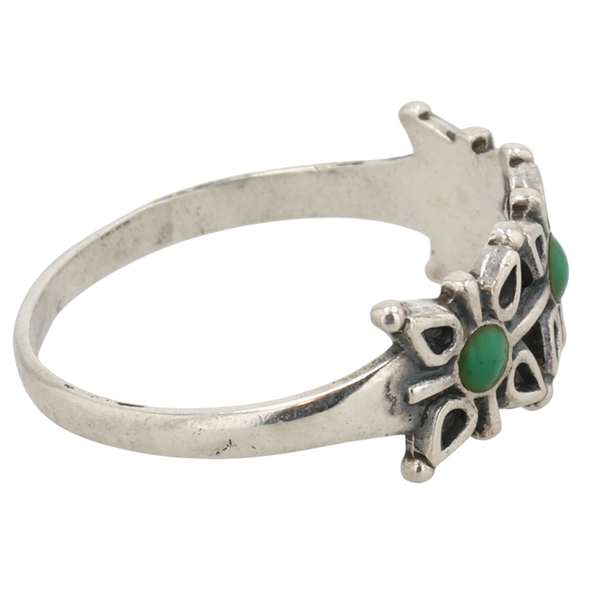 Bell Trading Post Sterling Turquoise Ring Sz 6.5
