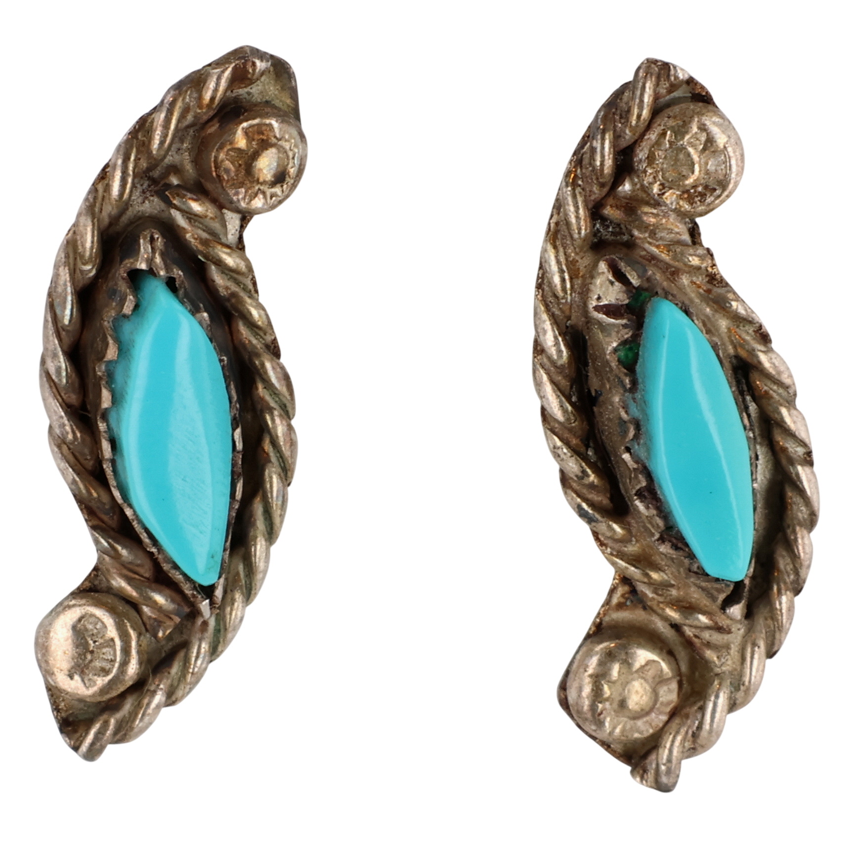 Navajo Sterling Turquoise Earrings
