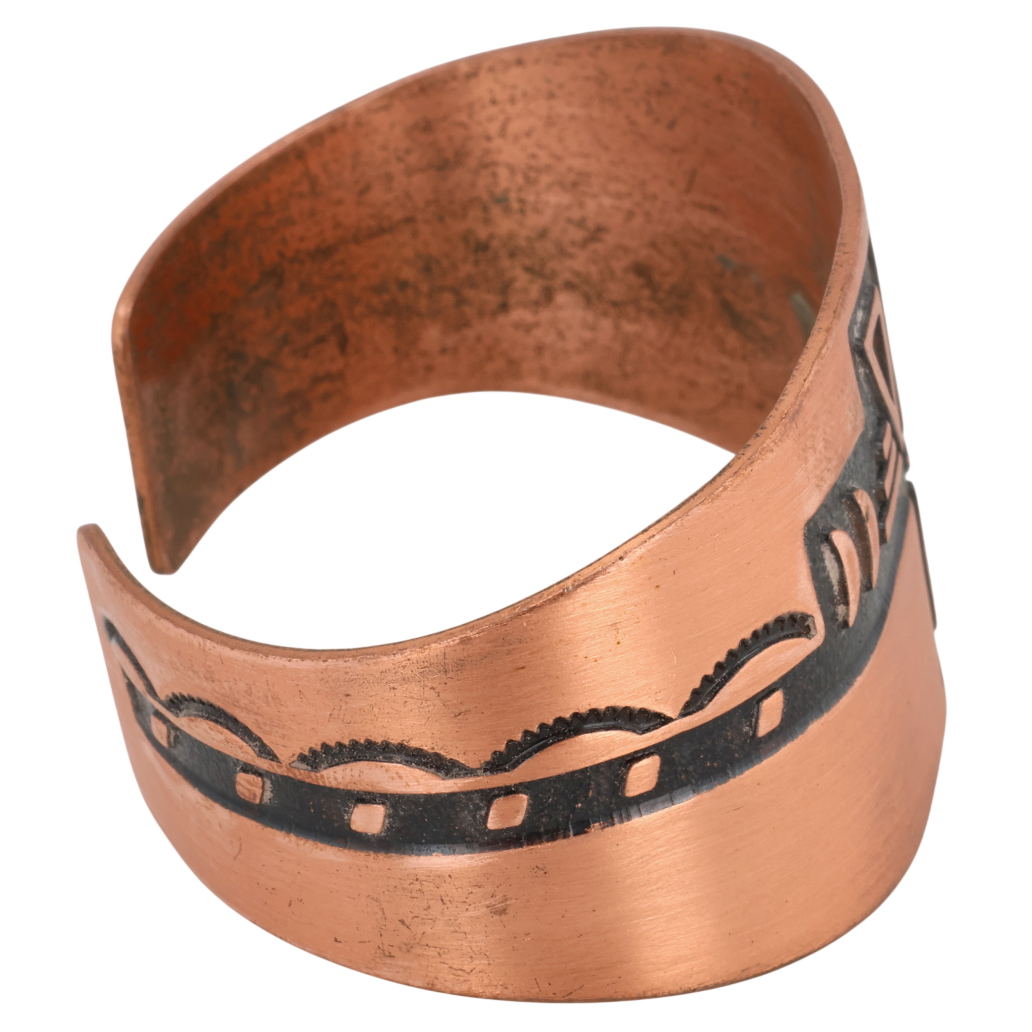 Wheeler Manufacturing Co. Copper Stamped Cuff Bracelet