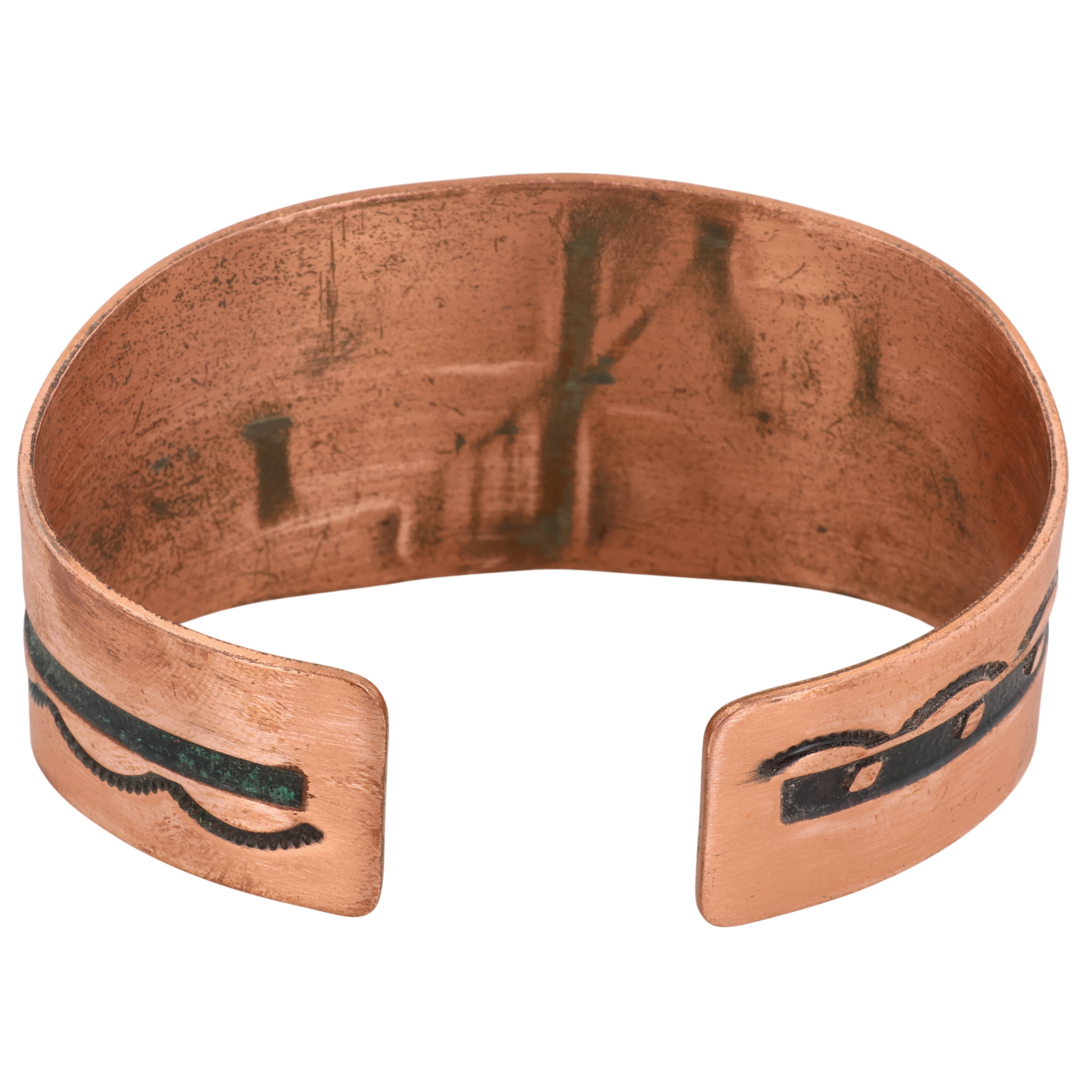 Wheeler Manufacturing Co. Copper Stamped Cuff Bracelet