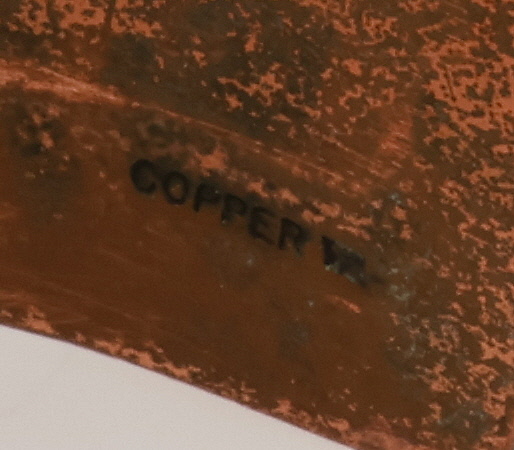 Wheeler Manufacturing Co. Copper Stamped Cuff Bracelet