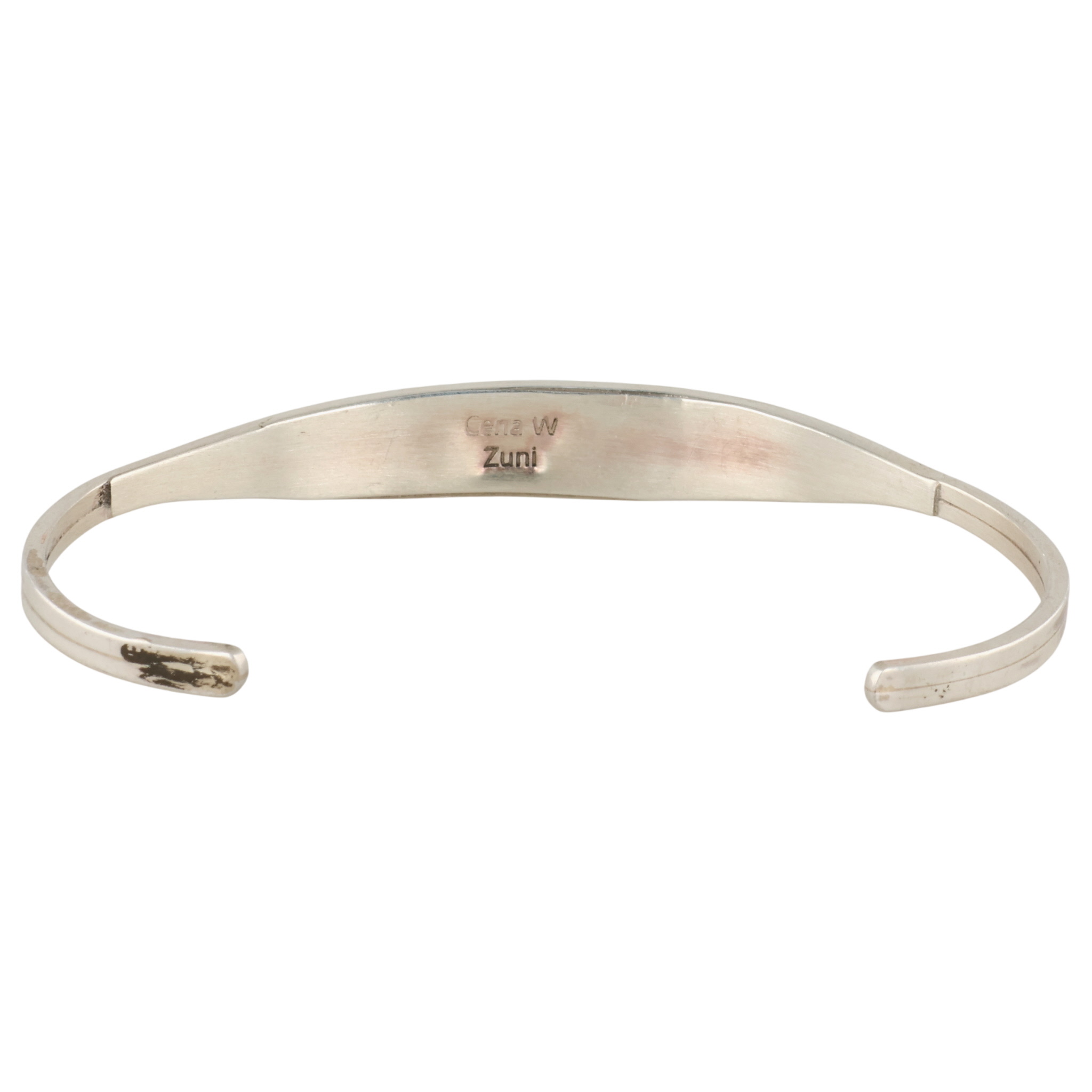 Cena Weebothee Zuni Sterling Multi-Stone Inlay Cuff Bracelet