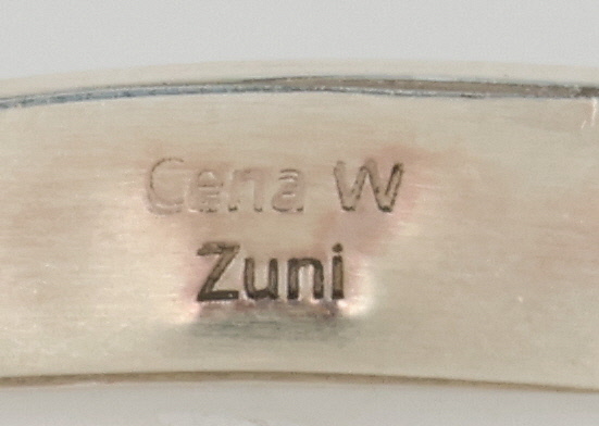 Cena Weebothee Zuni Sterling Multi-Stone Inlay Cuff Bracelet