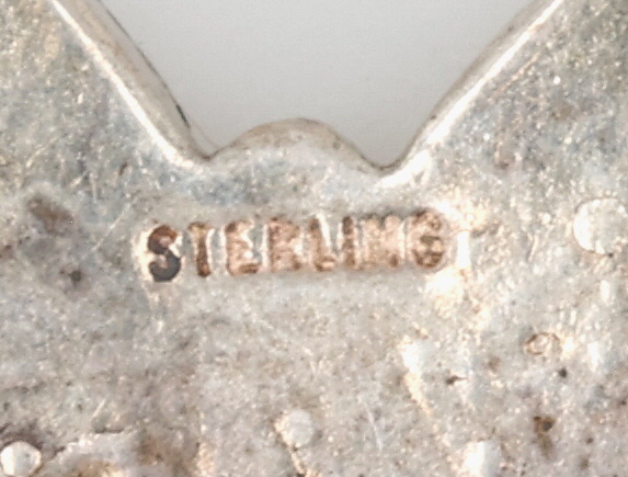 Southwest Sterling Multi-Stone Chip Inlay Butterfly Necklace