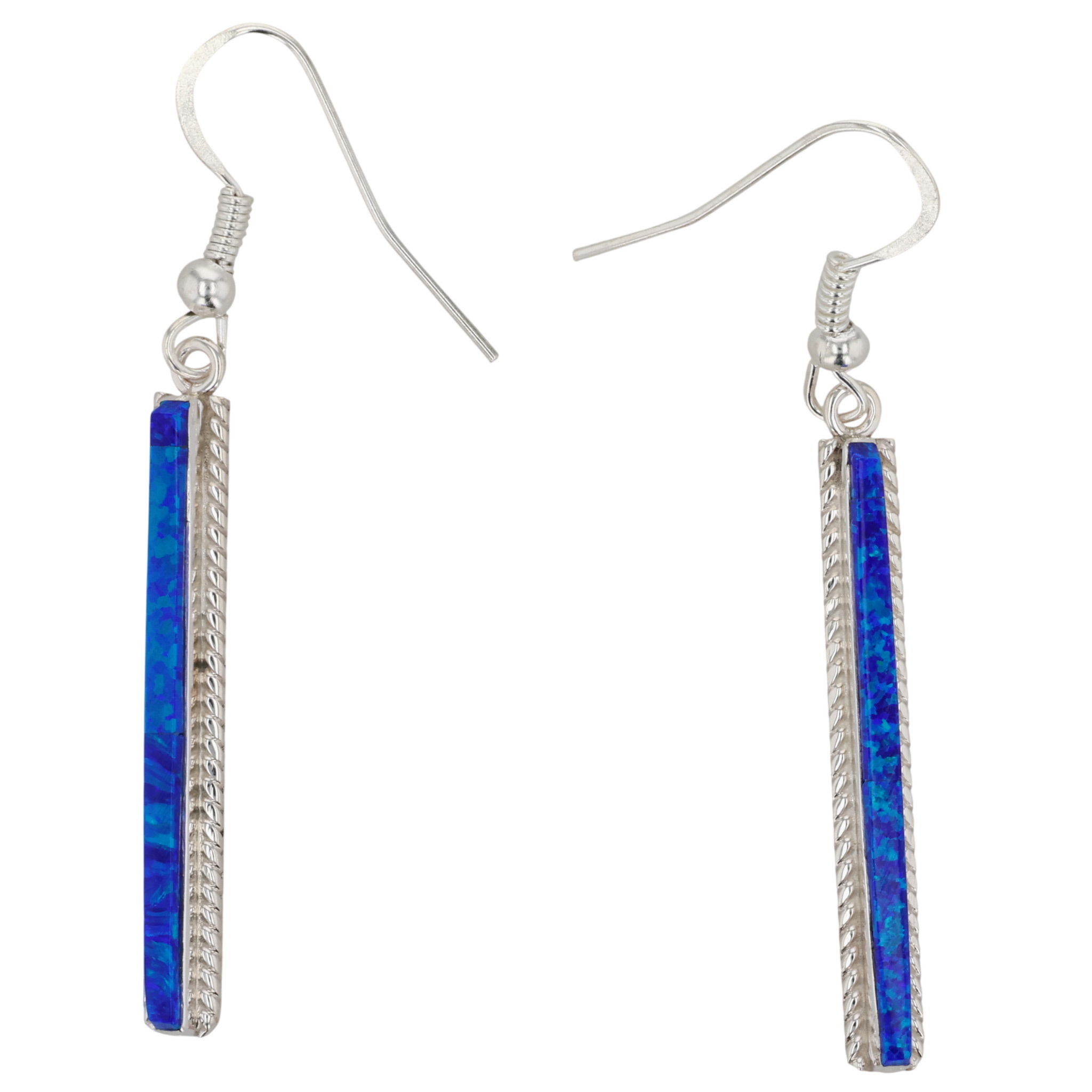 Allen Barney Navajo Sterling Opal Earrings