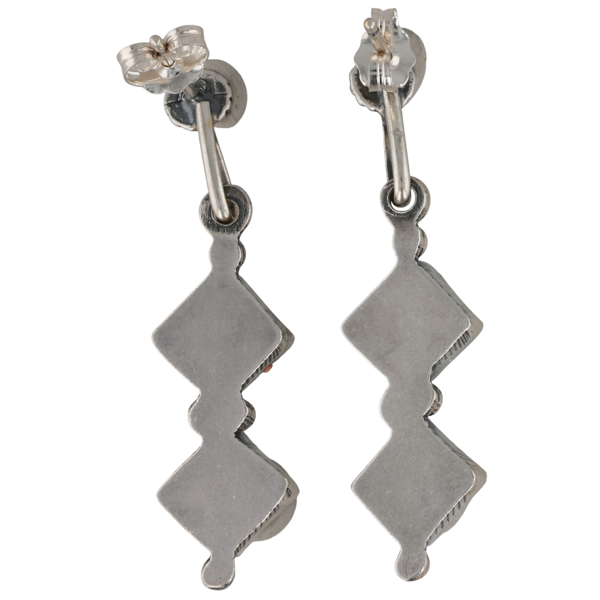 Verley Betone Navajo Sterling Kingman Turquoise Earrings