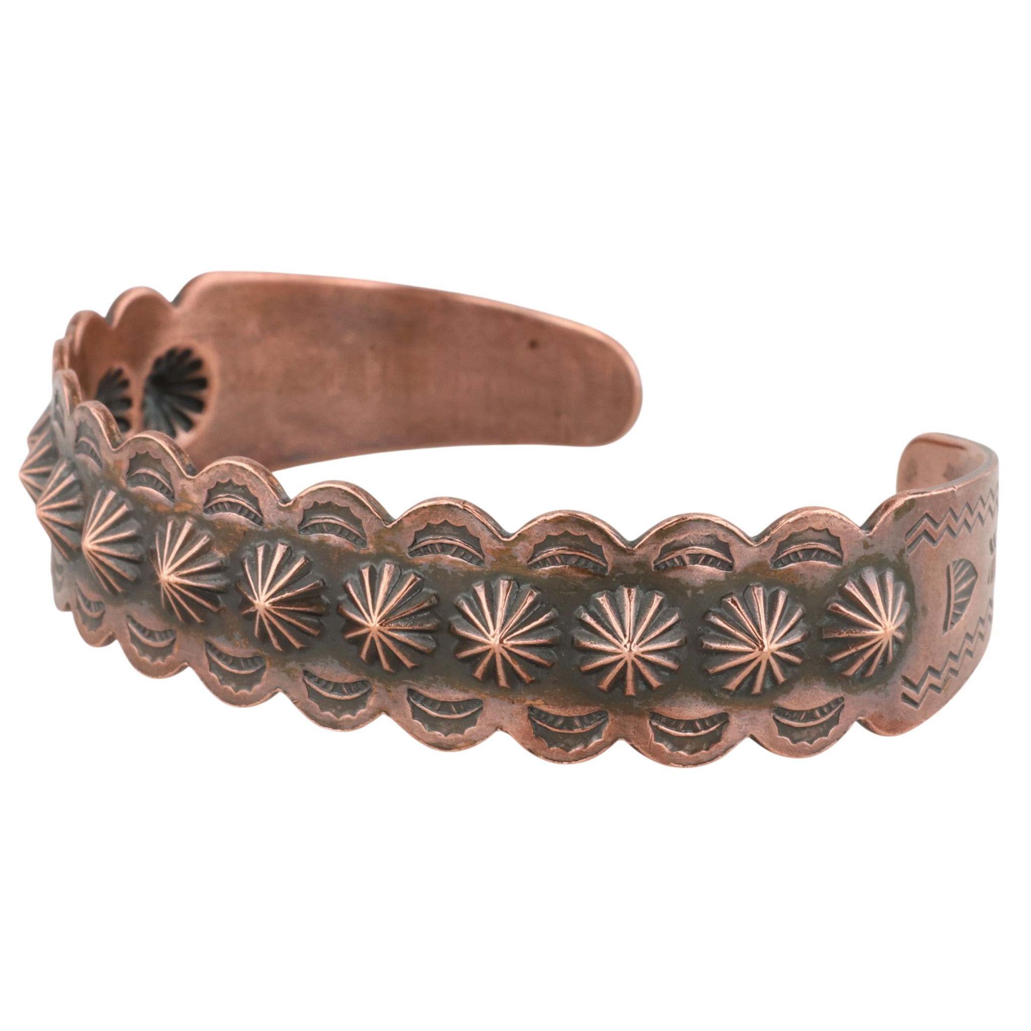 Navajo Copper Stamped Cuff Bracelet