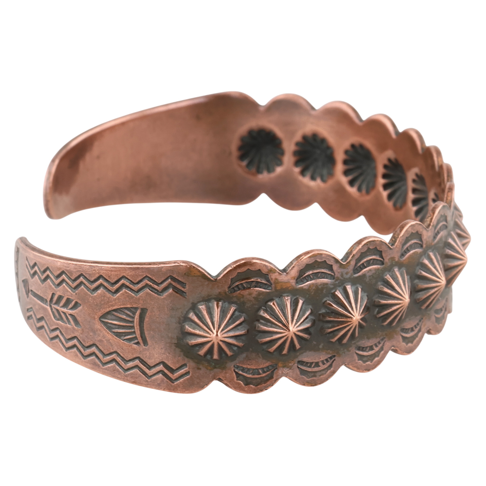 Navajo Copper Stamped Cuff Bracelet