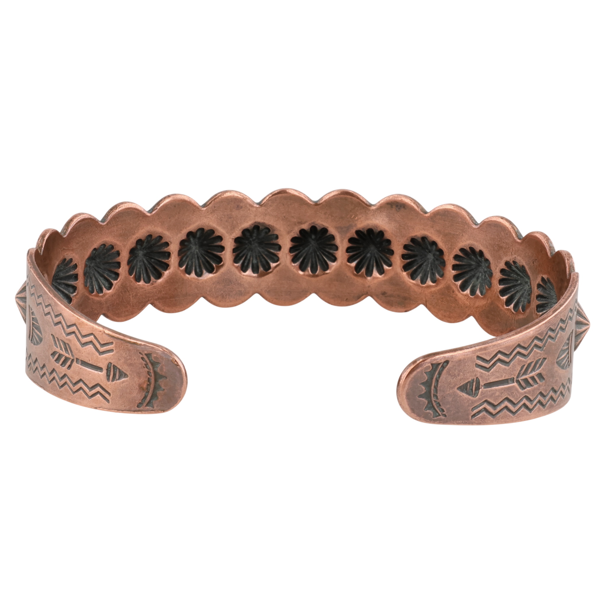 Navajo Copper Stamped Cuff Bracelet
