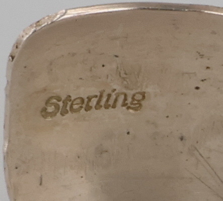 Navajo Sterling Stamped Hoop Earrings