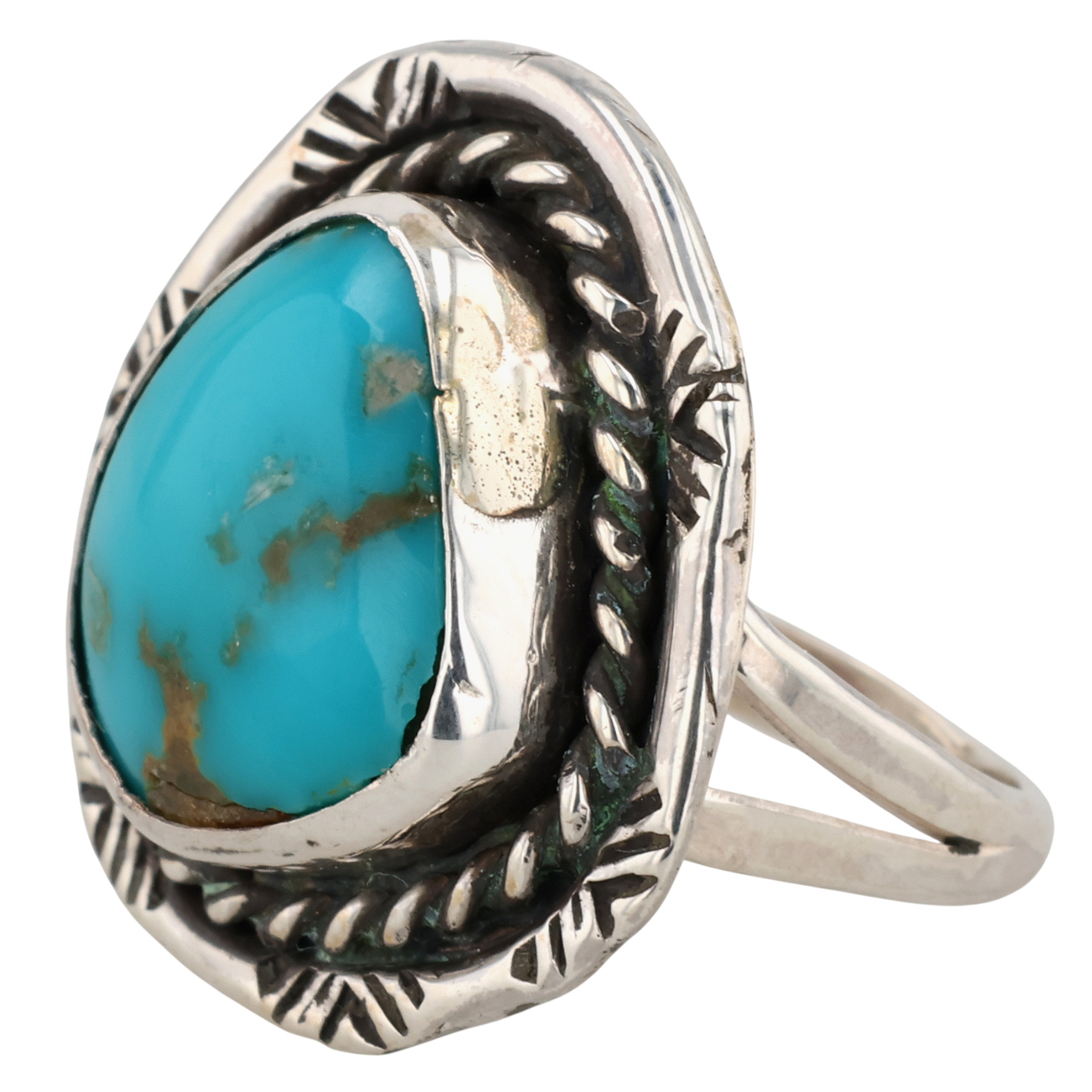 Navajo Sterling Turquoise Ring Sz 7