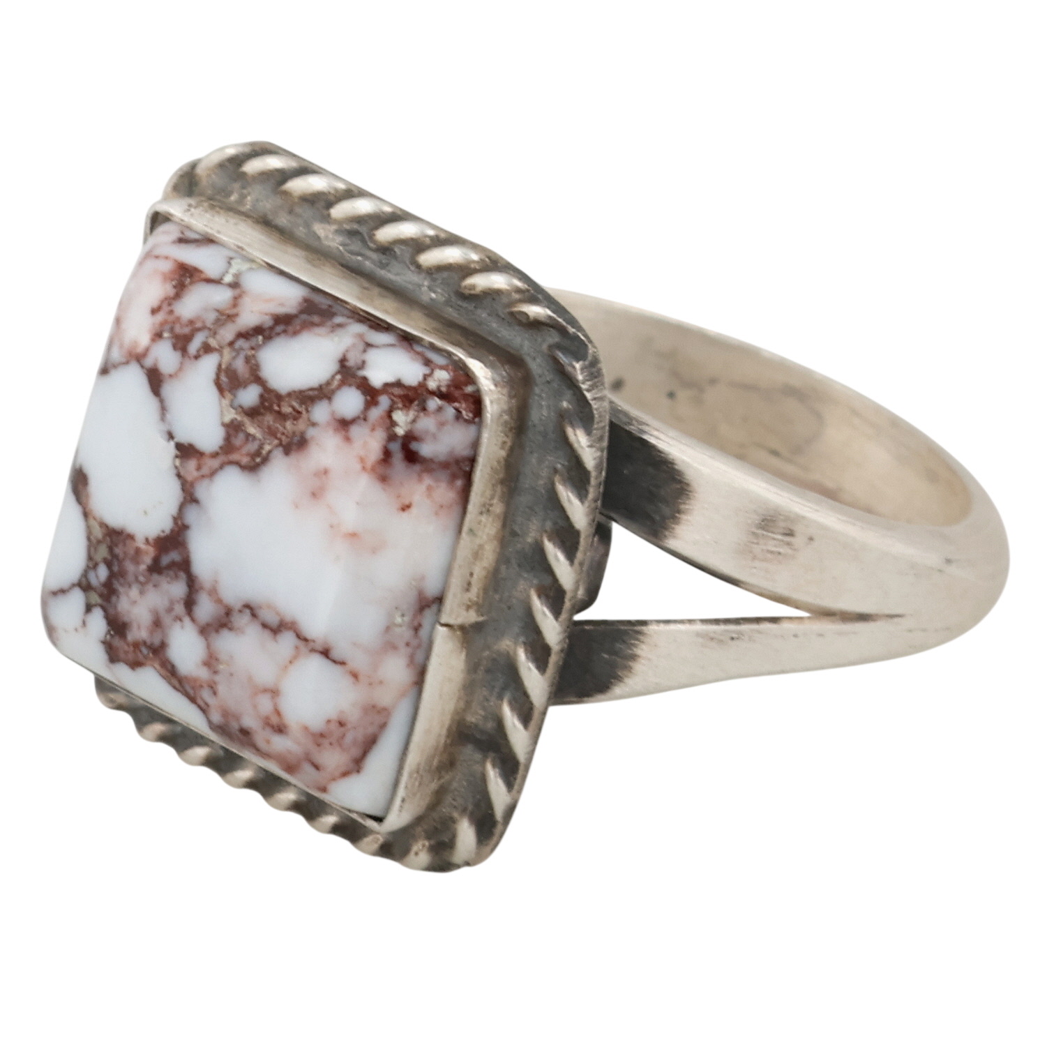 Donovan Nez Navajo Sterling Wild Horse Magnesite Adjustable Ring