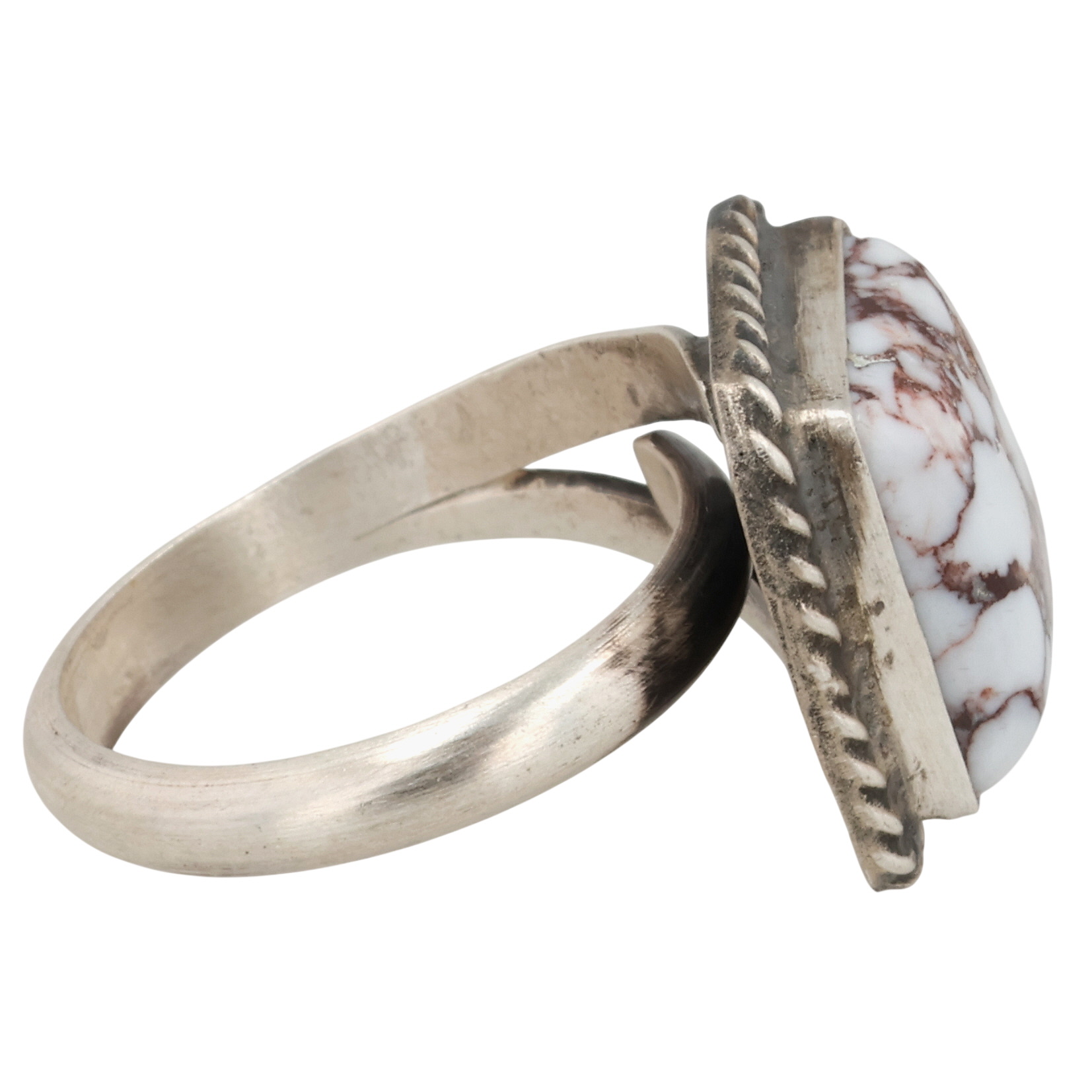 Donovan Nez Navajo Sterling Wild Horse Magnesite Adjustable Ring