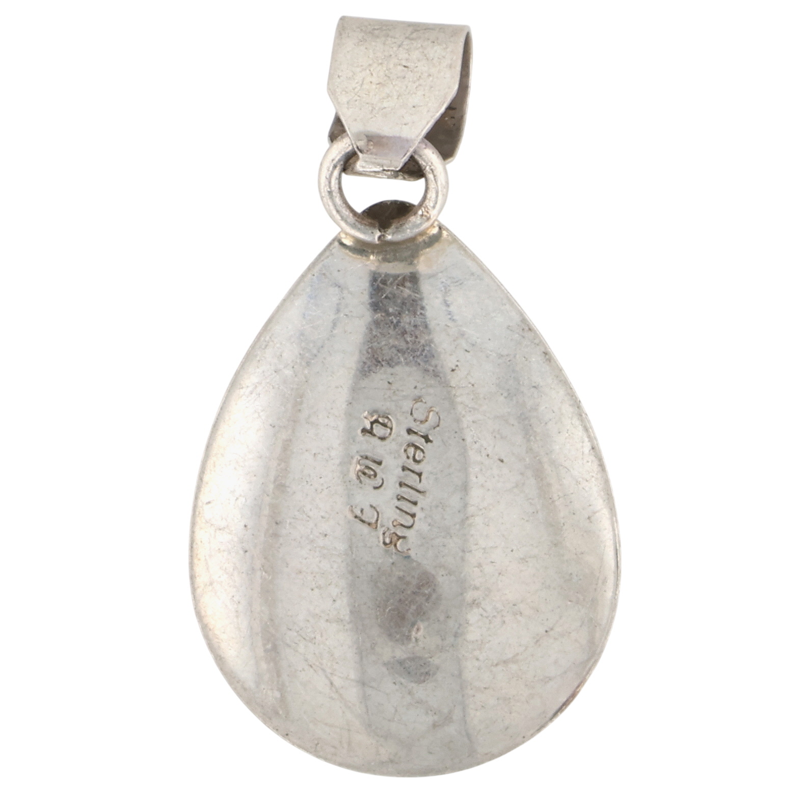 Signed Navajo Sterling Lapis Lazuli Pendant
