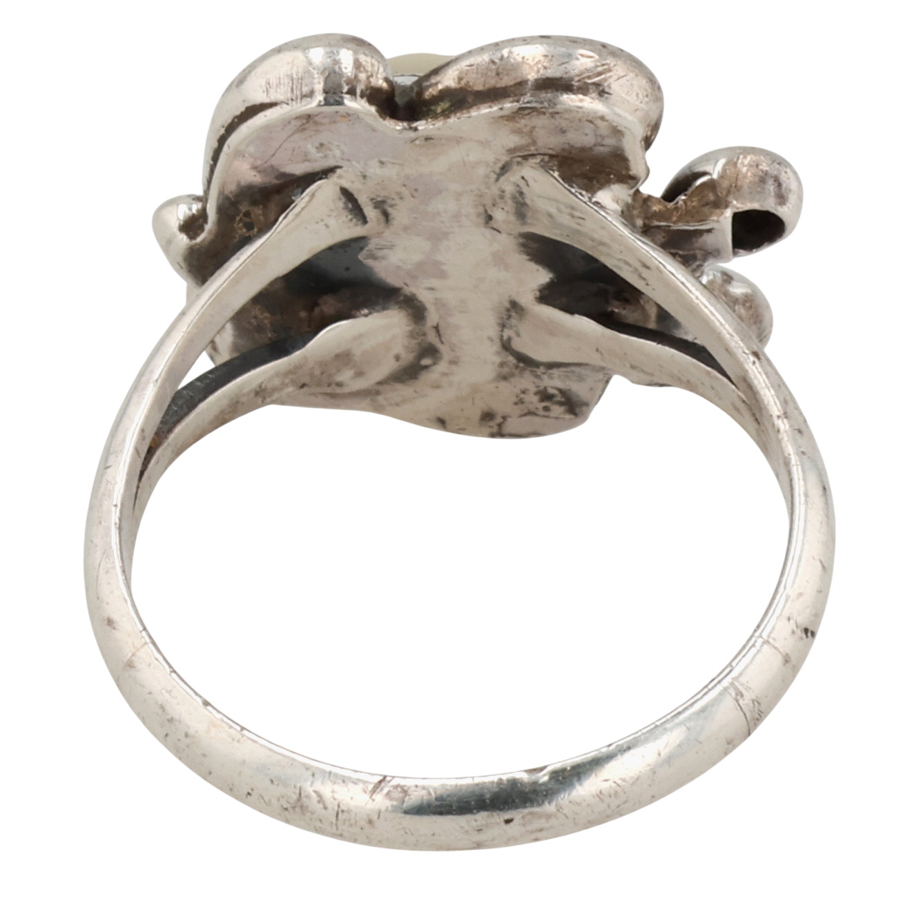 Navajo Sterling Mother of Pearl Ring Sz 7