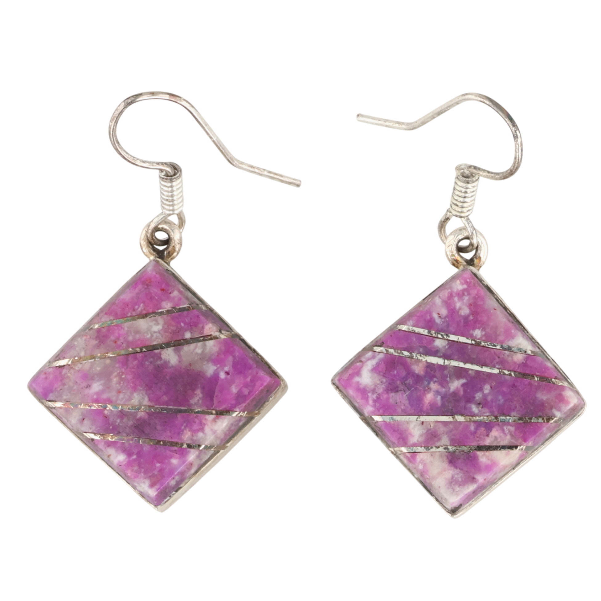 Sheryl Martinez Navajo Sterling Inlay Earrings
