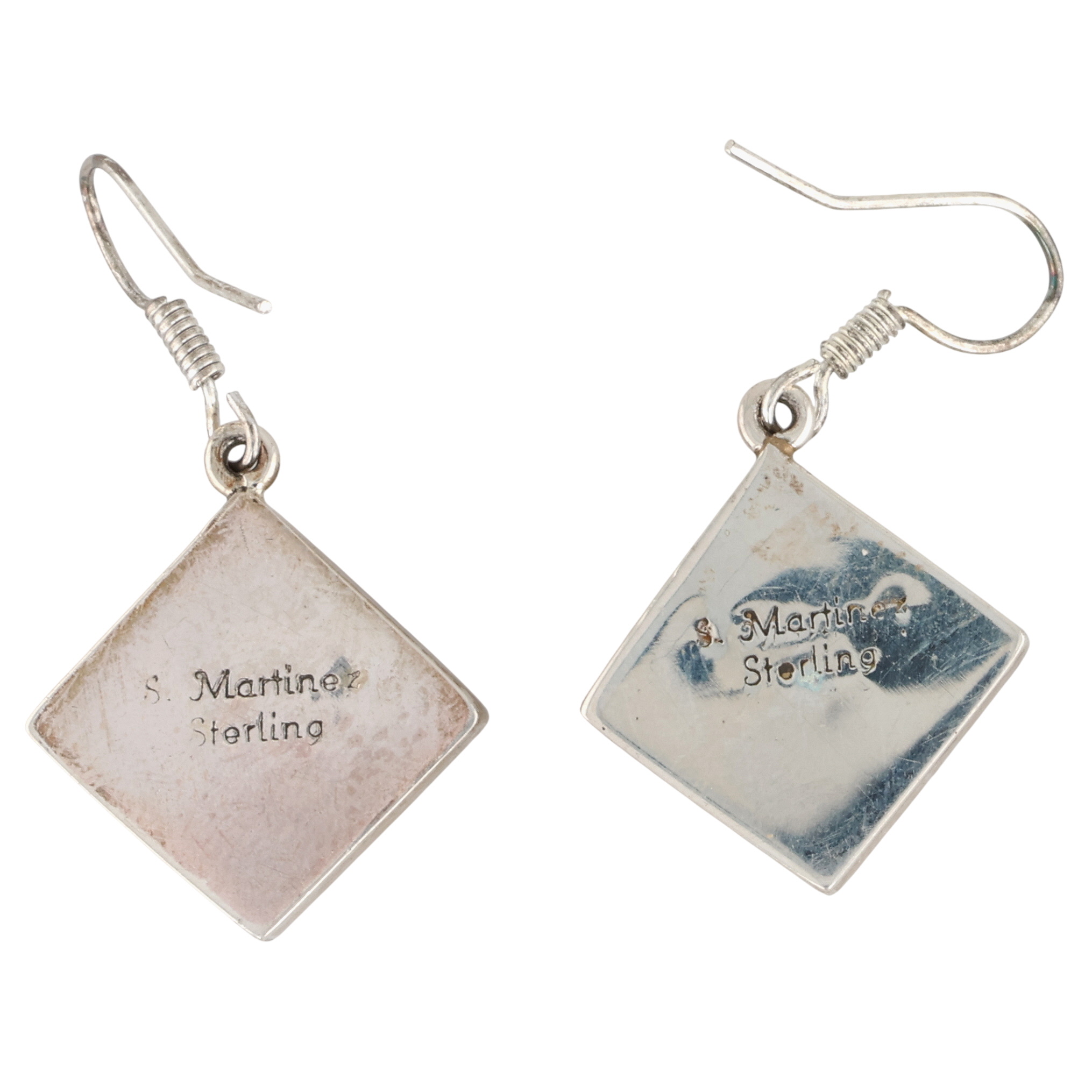 Sheryl Martinez Navajo Sterling Inlay Earrings