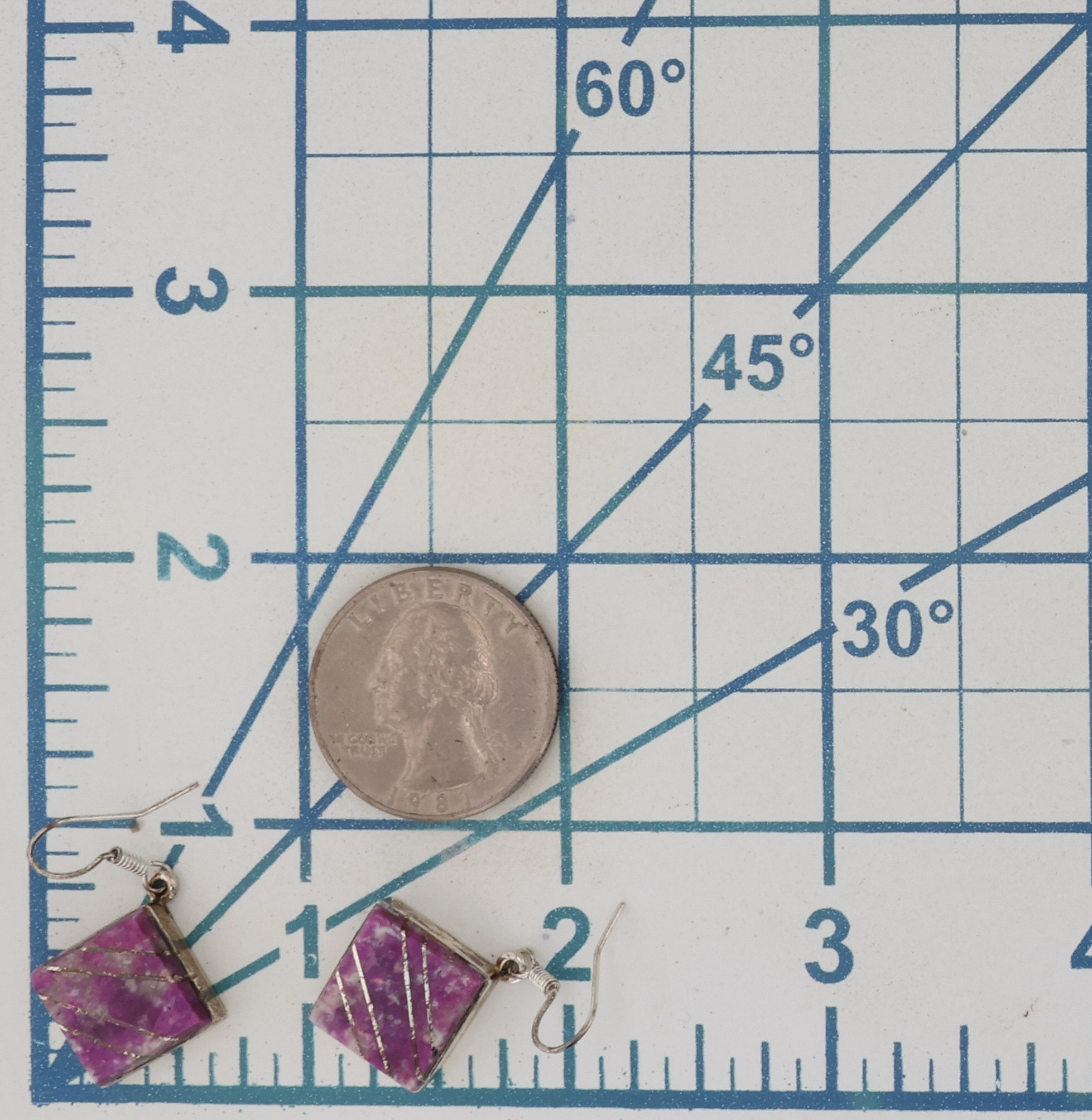 Sheryl Martinez Navajo Sterling Inlay Earrings