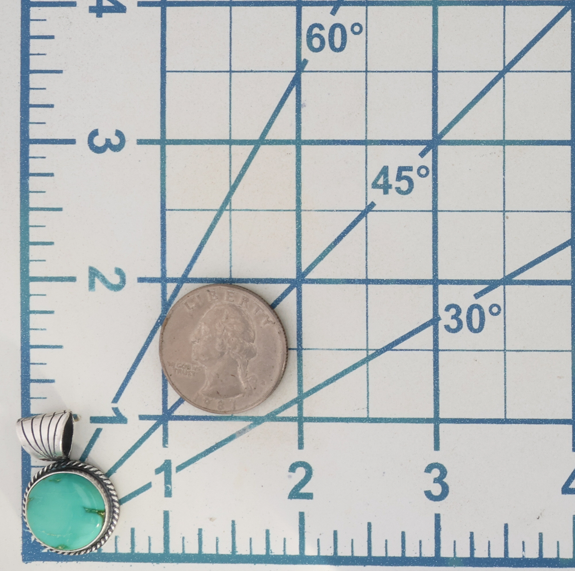 Sharon McCarthy Navajo Sterling Sonoran Gold Turquoise Pendant