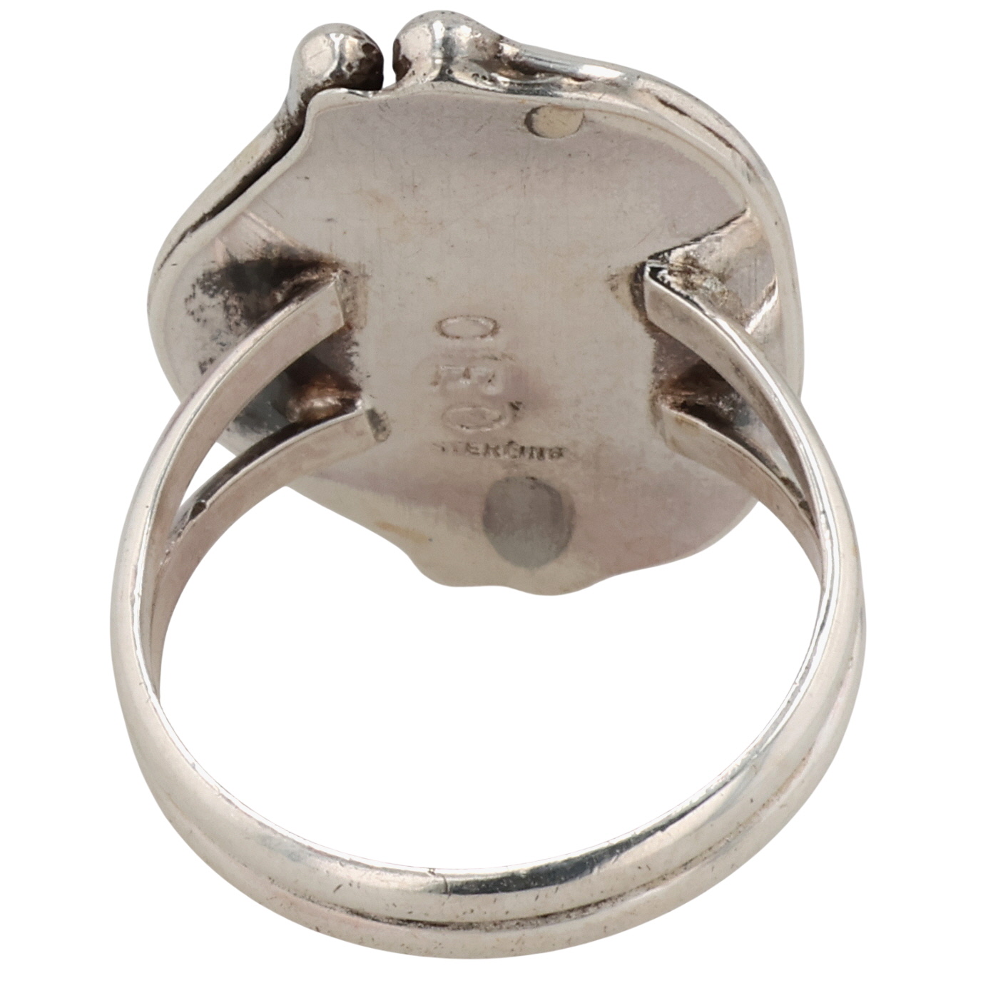 Signed Navajo Sterling Turquoise Ring Sz 8