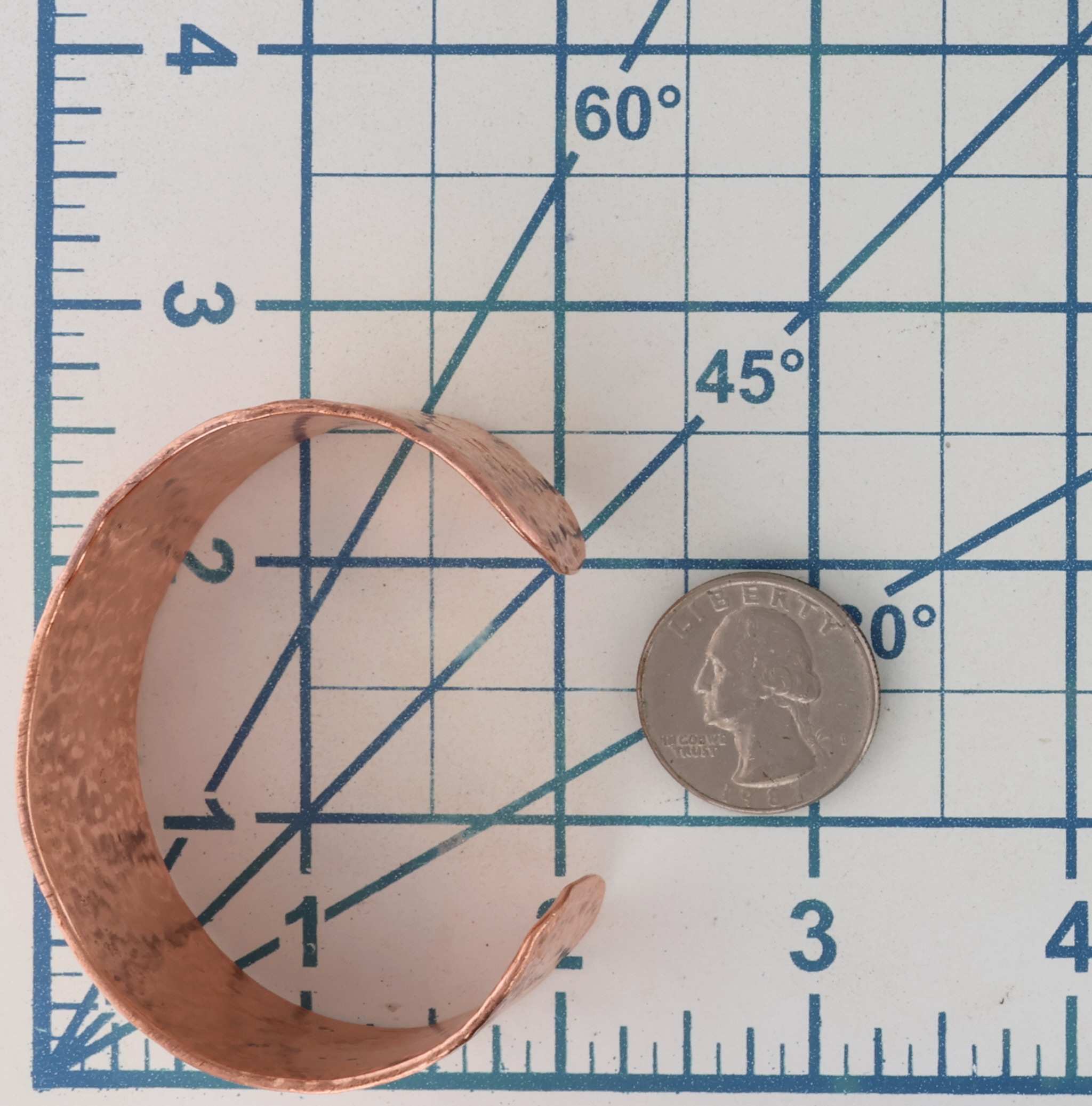 Southwest Copper Hammered Cuff Bracelet