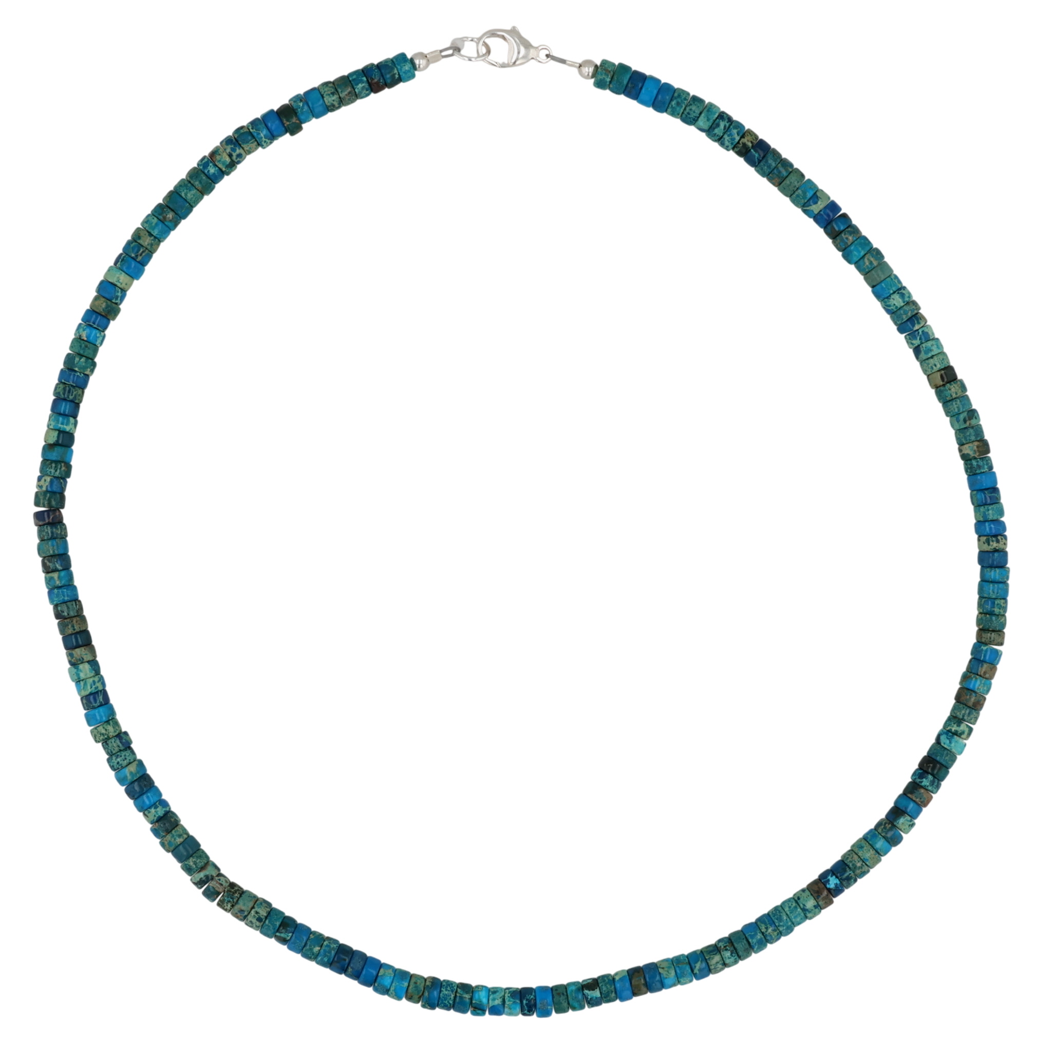 Southwest Sterling Azurite Bead Necklace