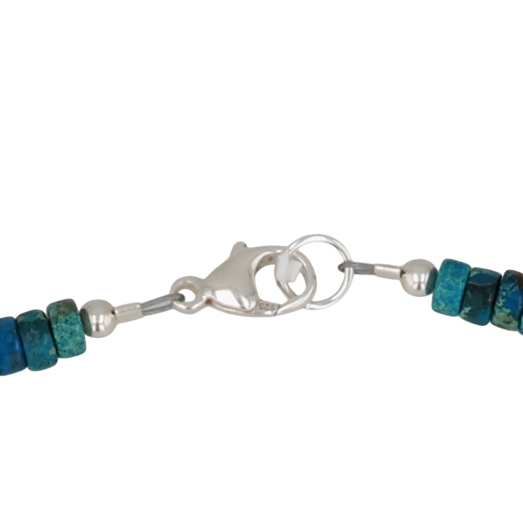 Southwest Sterling Azurite Bead Necklace