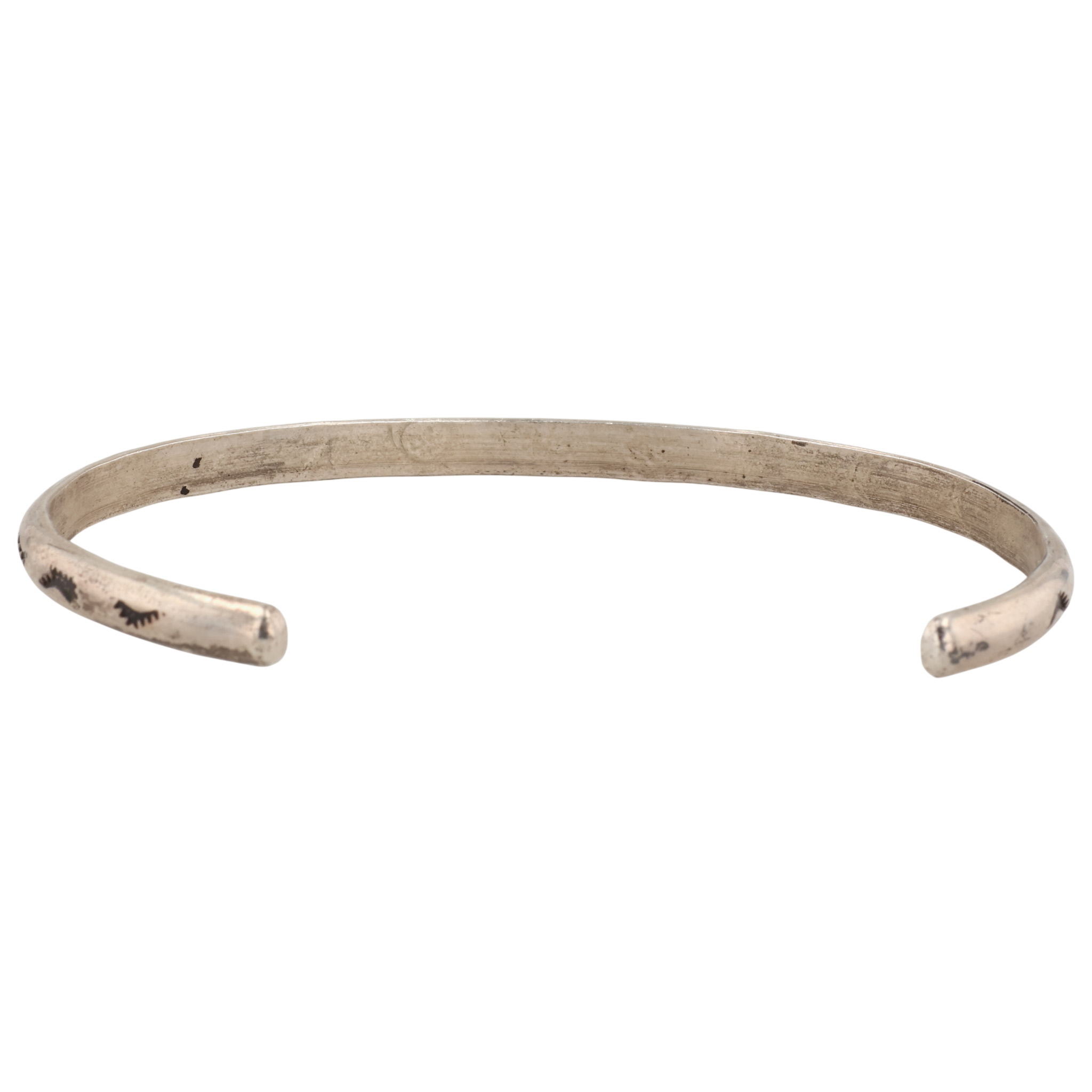 Navajo Sterling Stamped Cuff Bracelet