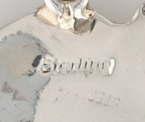Allen Lee Navajo Sterling Stamped Bear Earrings