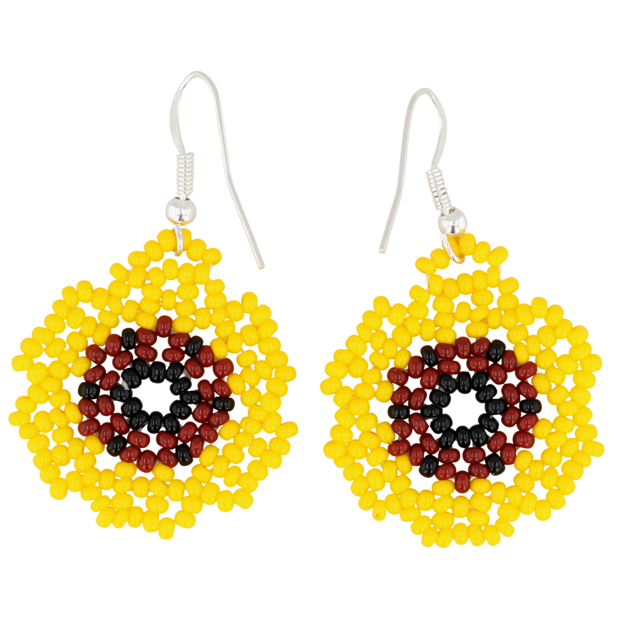 Sharon Bennett Navajo Sterling Bead Earrings