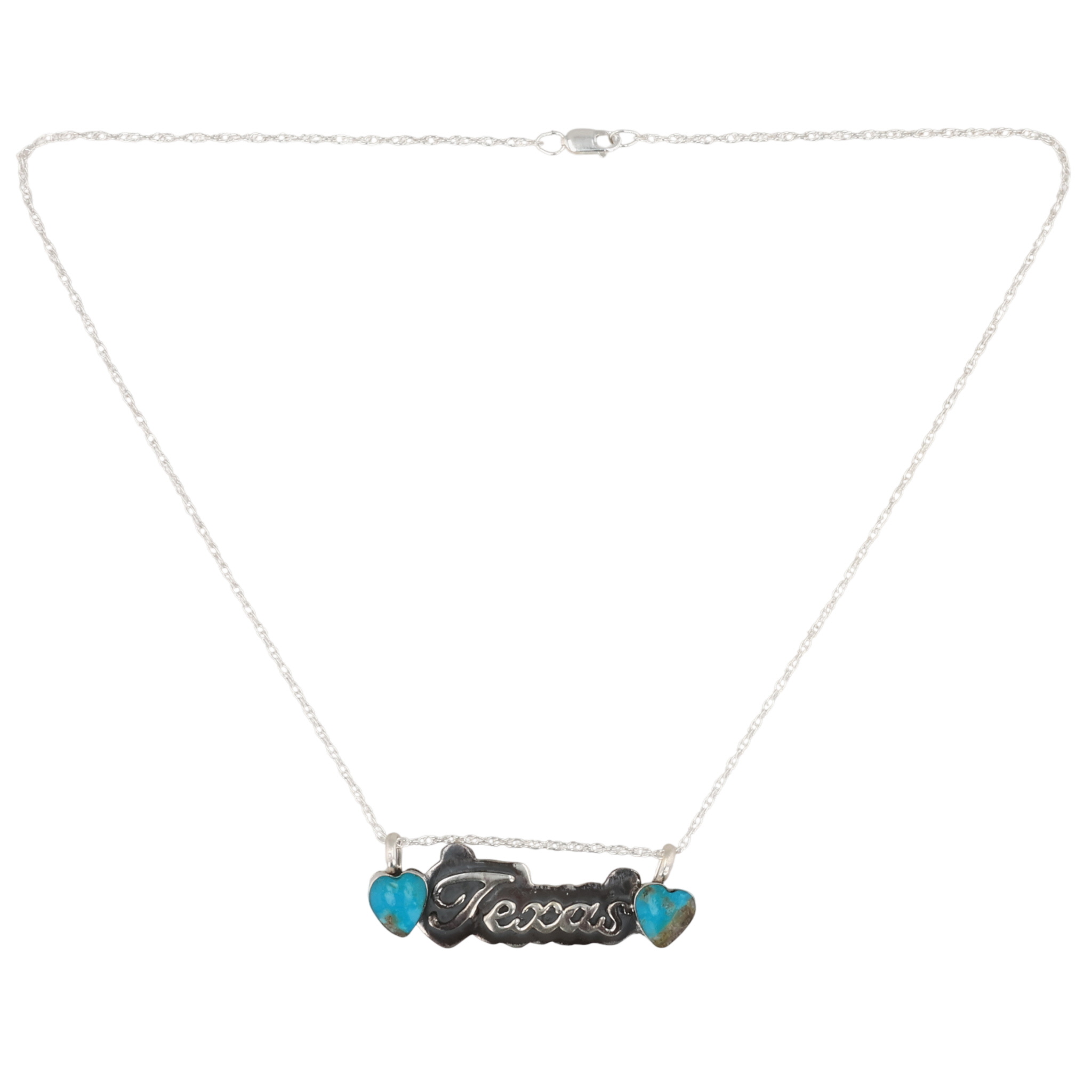 Myra Benally Navajo Sterling Kingman Turquoise Texas Necklace