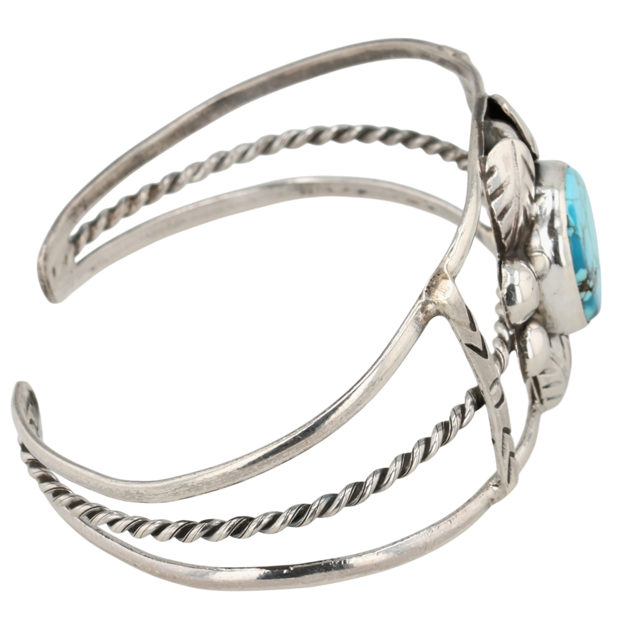 Mexico Sterling Turquoise Cuff Bracelet